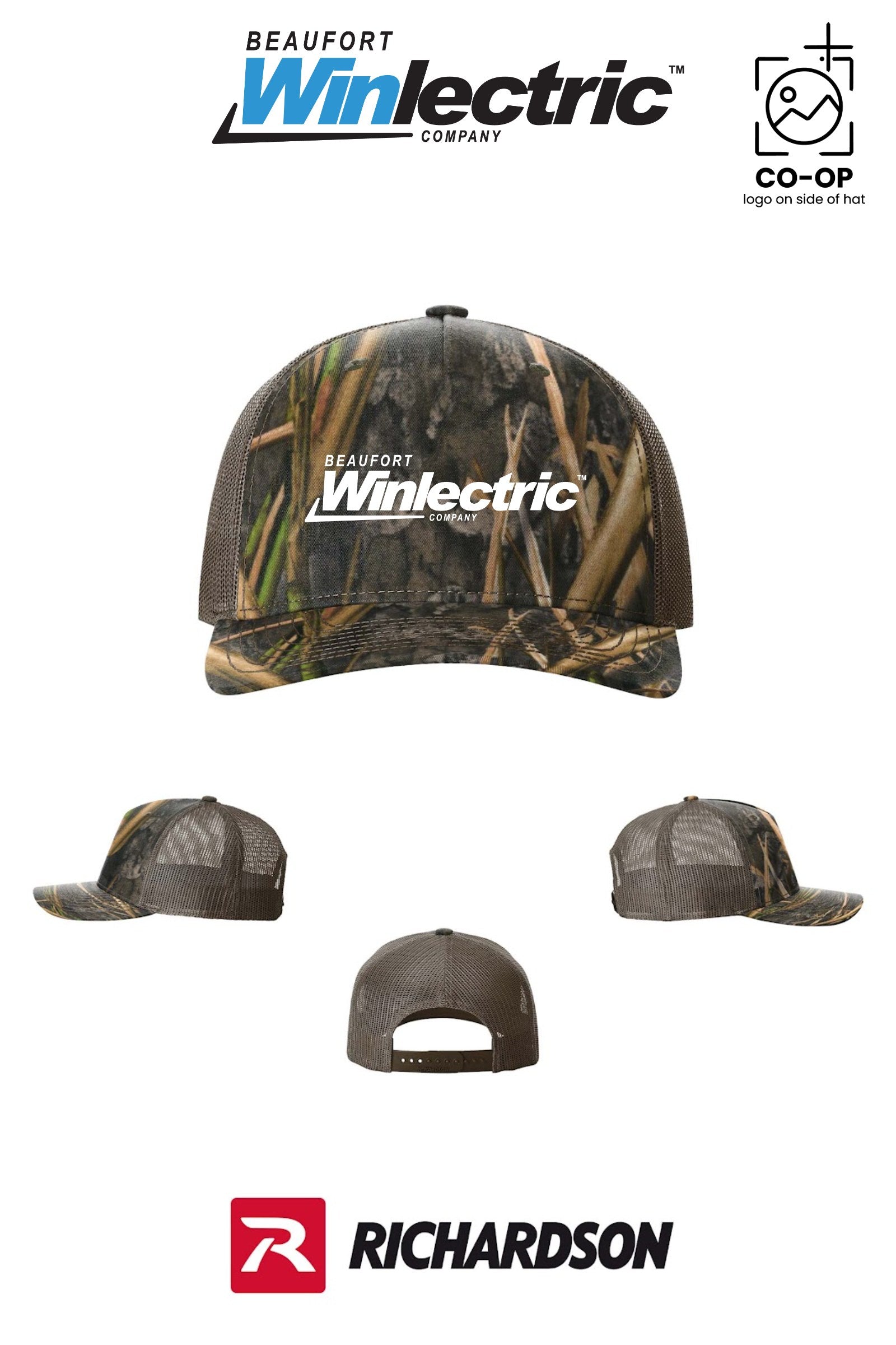 Richardson 112PFP Printed Five-Panel Trucker - Beaufort Winlectric