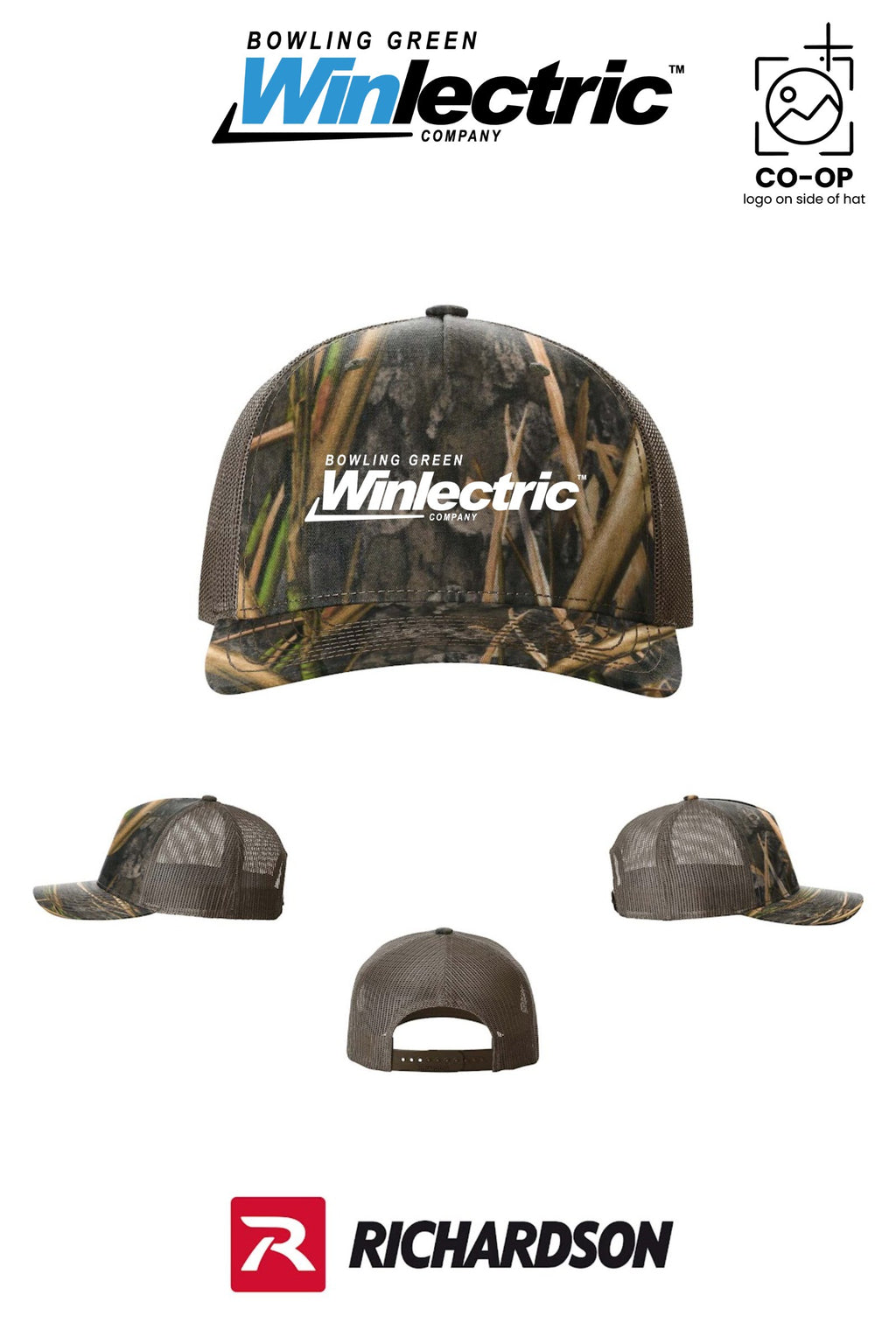 Richardson 112PFP Printed Five-Panel Trucker - Bowling Green Winlectric