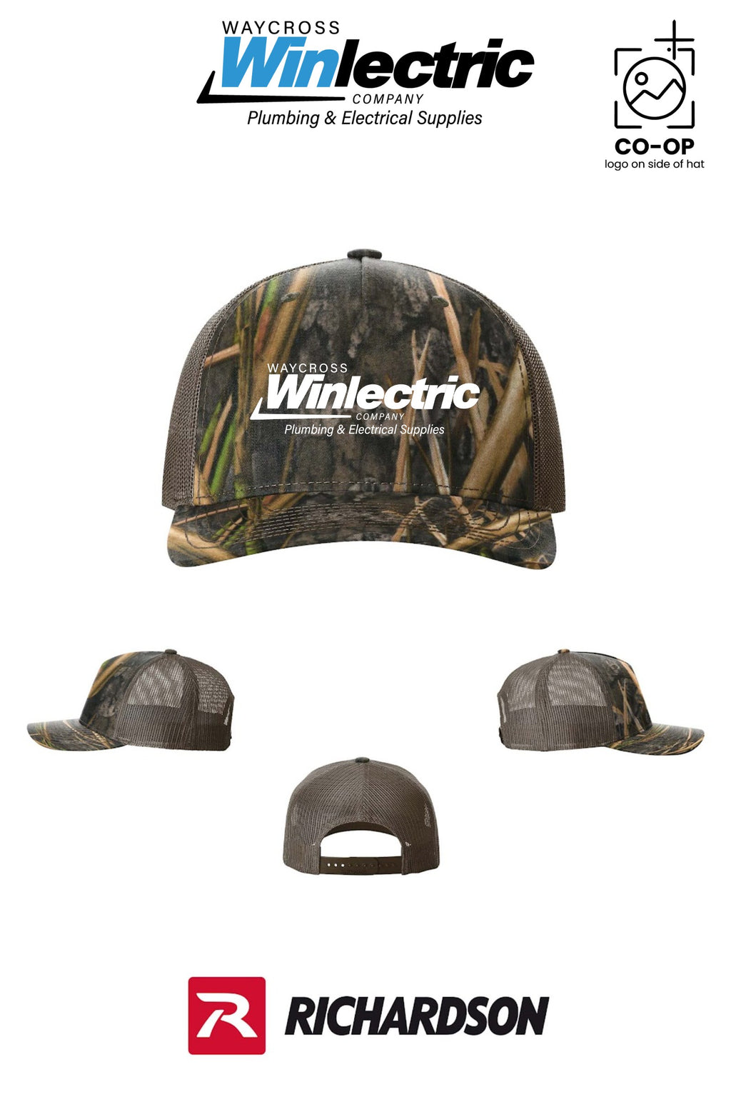 Richardson 112PFP Printed Five-Panel Trucker - Waycross Winlectric