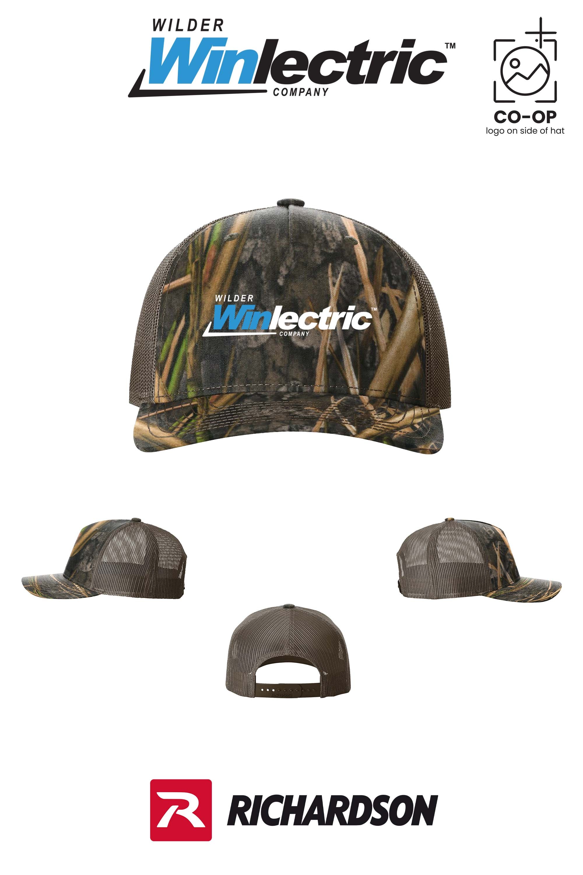 Richardson 112PFP Printed Five-Panel Trucker - Wilder Winlectric