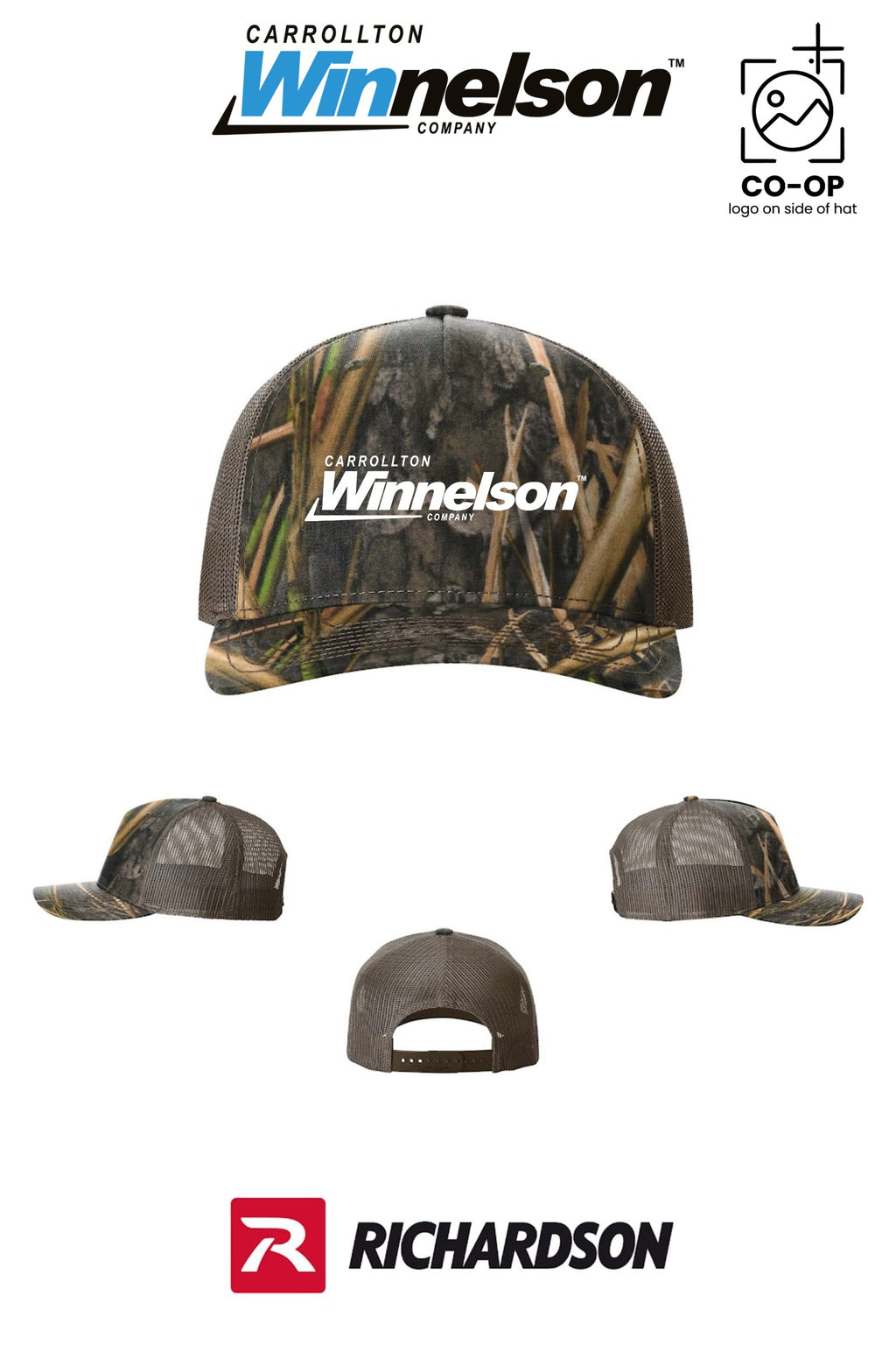Richardson 112PFP Printed Five-Panel Trucker - Carrollton Winnelson