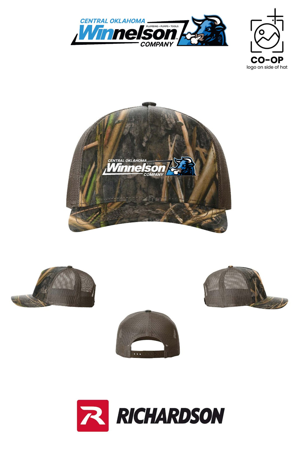 Richardson 112PFP Printed Five-Panel Trucker - Winnelson Central Oklahoma