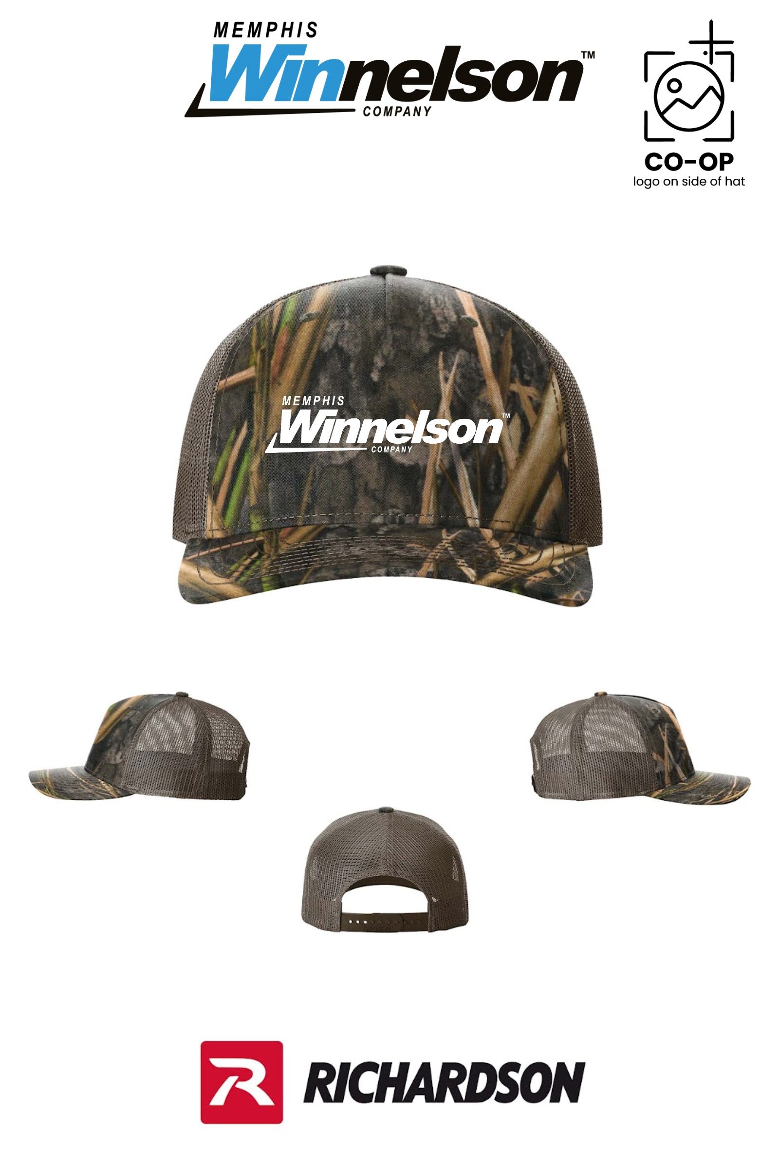 Richardson 112PFP Printed Five-Panel Trucker - Memphis Winnelson