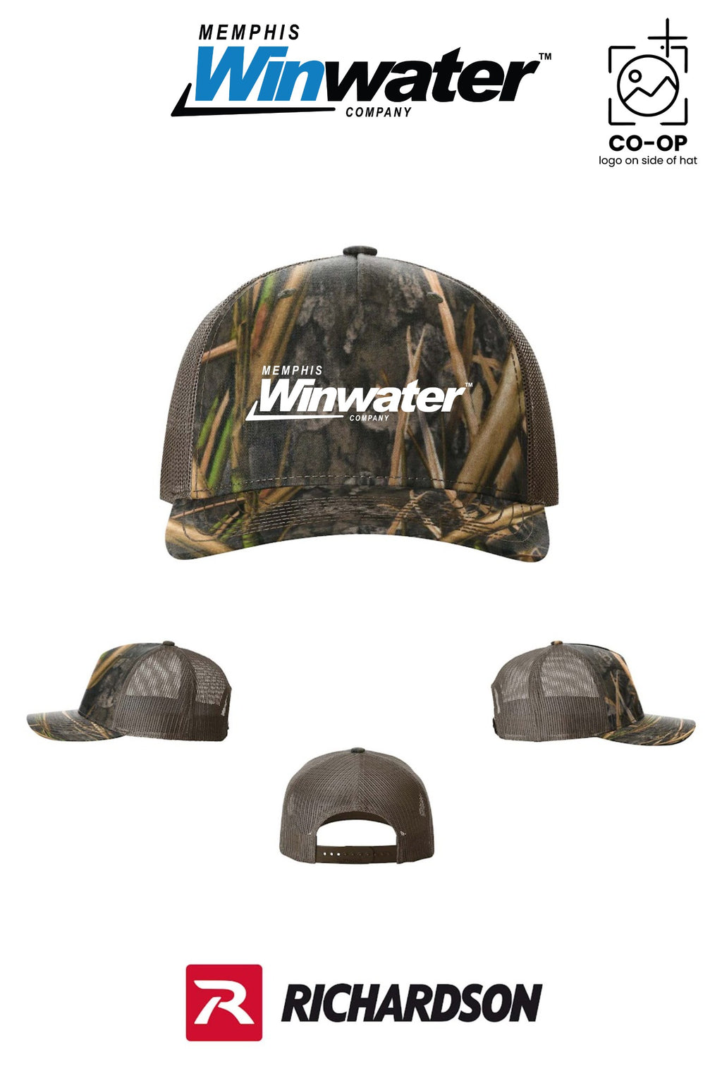 Richardson 112PFP Printed Five-Panel Trucker - Memphis Winwater