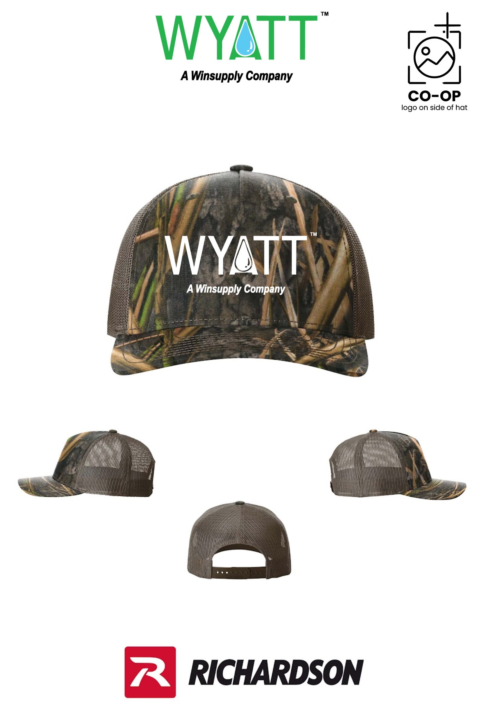 Richardson 112PFP Printed Five-Panel Trucker - Wyatt Irrigation of Santa Rosa