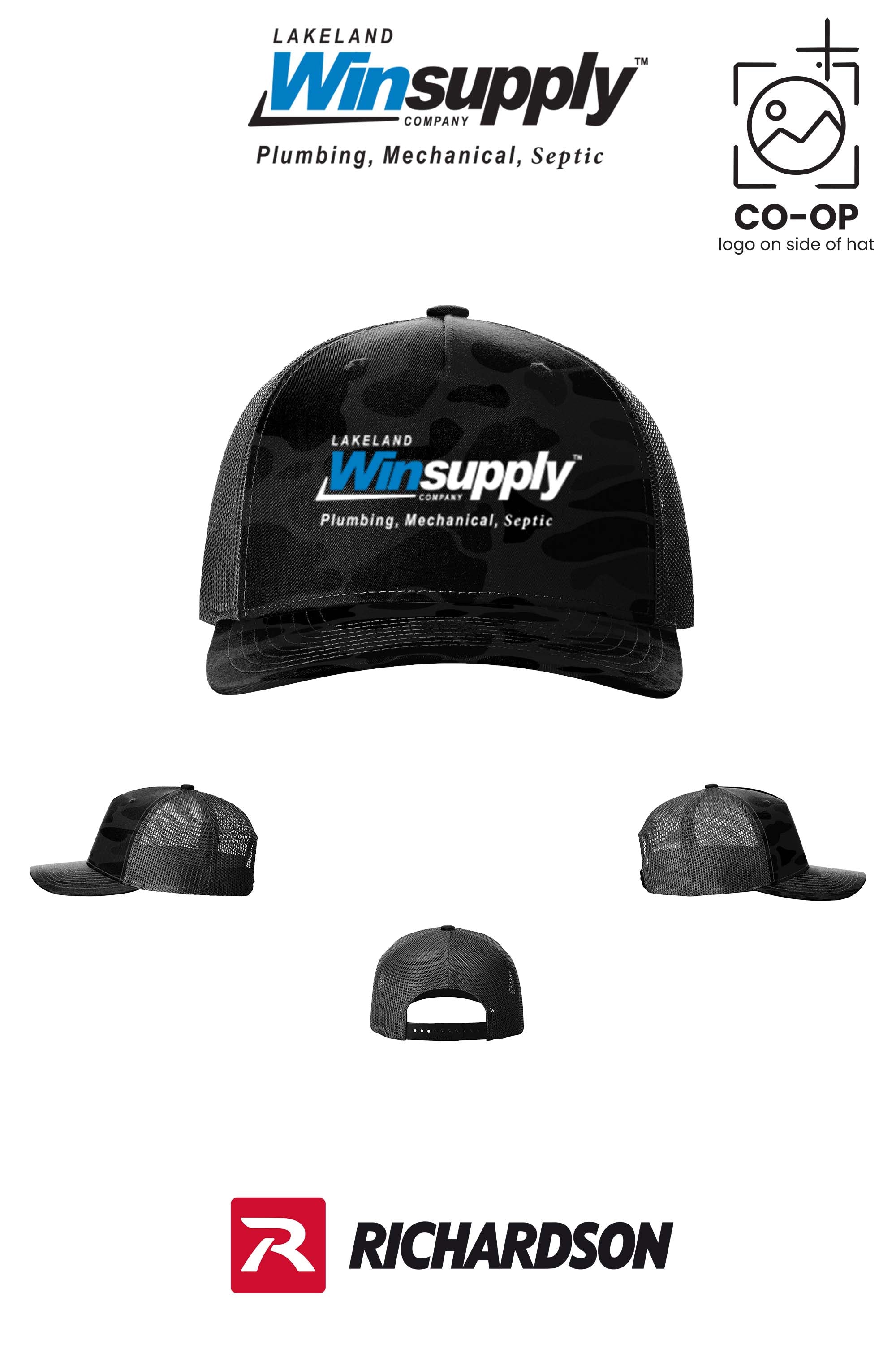 Richardson 112PFP Printed Five-Panel Trucker - Lakeland Winsupply