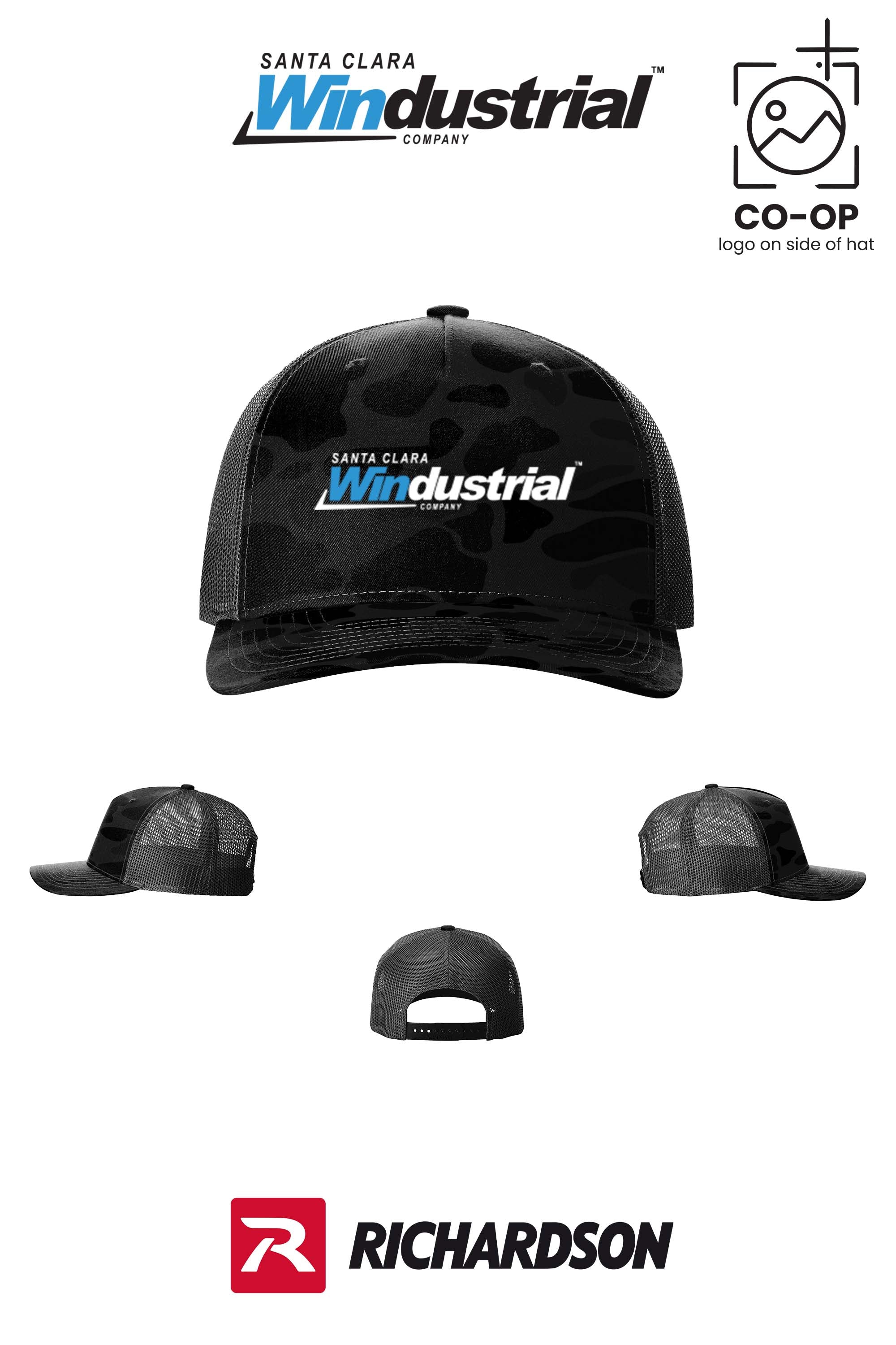 Richardson 112PFP Printed Five-Panel Trucker - Santa Clara Windustrial