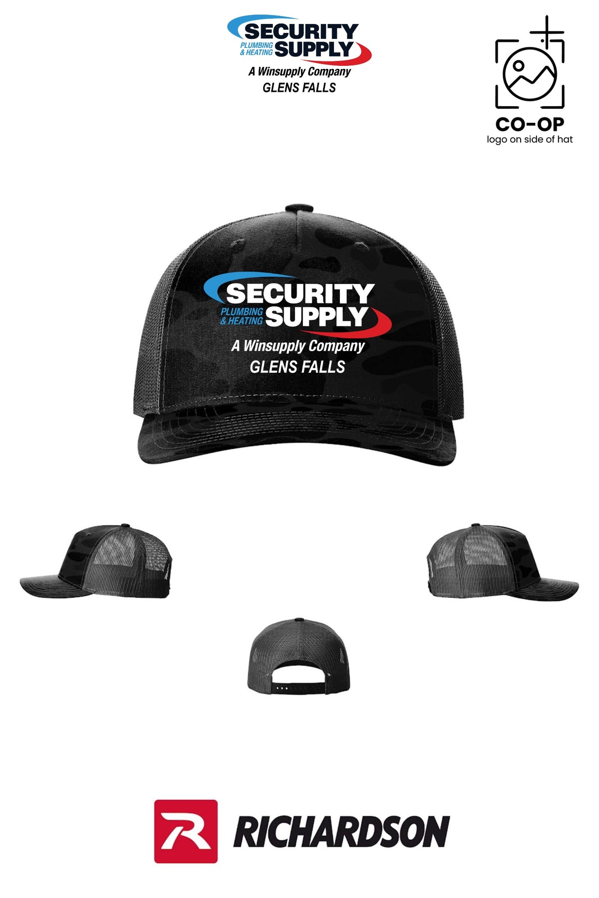 Richardson 112PFP Printed Five-Panel Trucker - SPHS Glens Falls