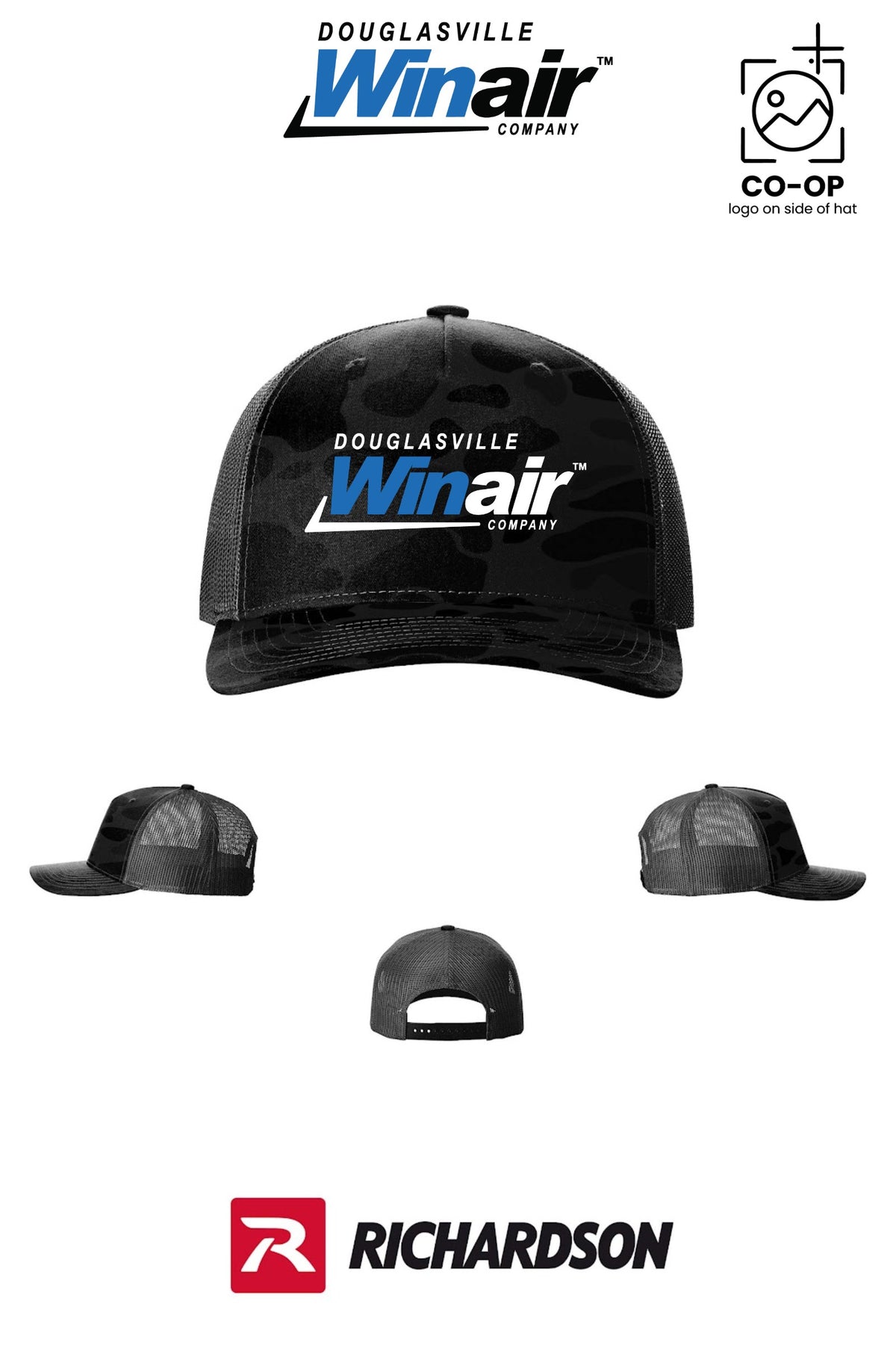 Richardson 112PFP Printed Five-Panel Trucker - Douglasville Winair