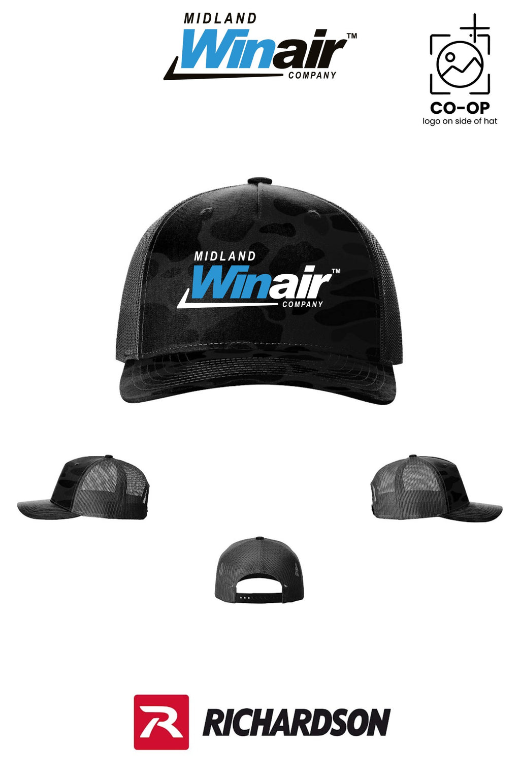 Richardson 112PFP Printed Five-Panel Trucker - Midland Winair