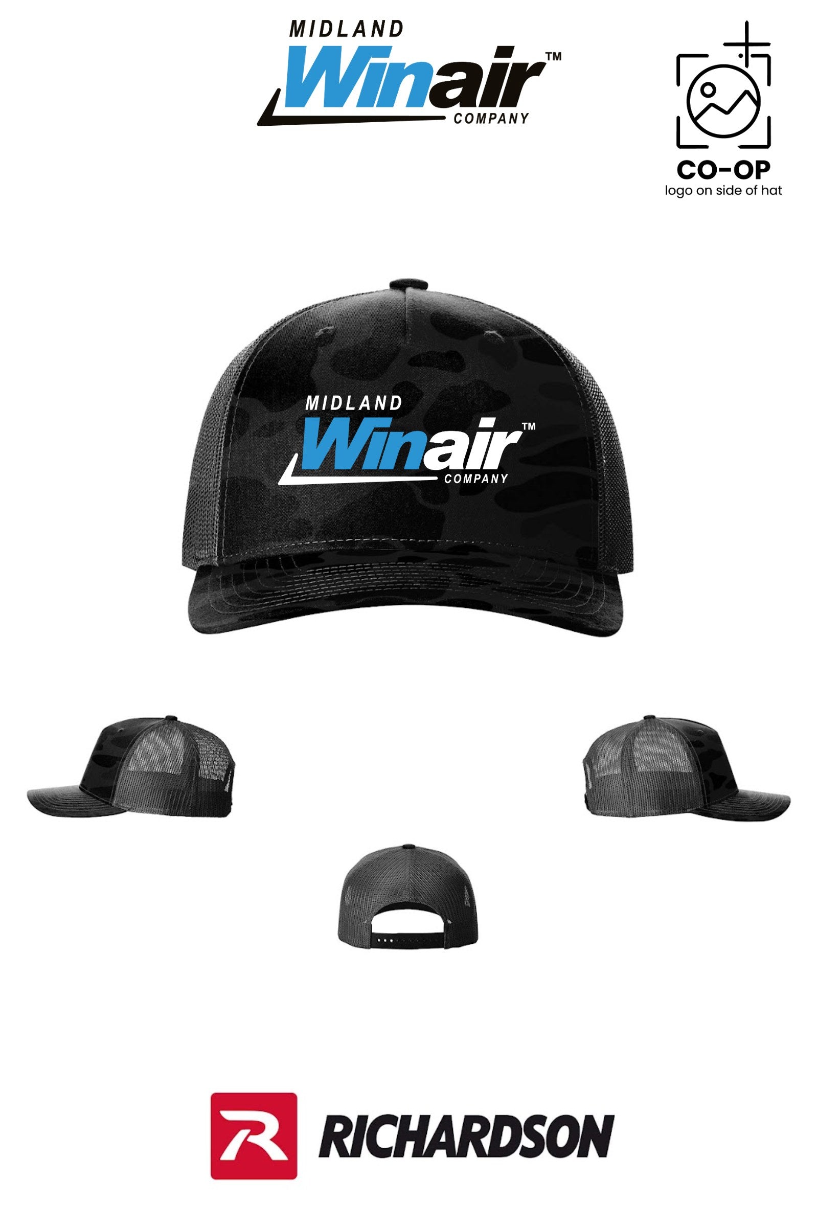 Richardson 112PFP Printed Five-Panel Trucker - Midland Winair