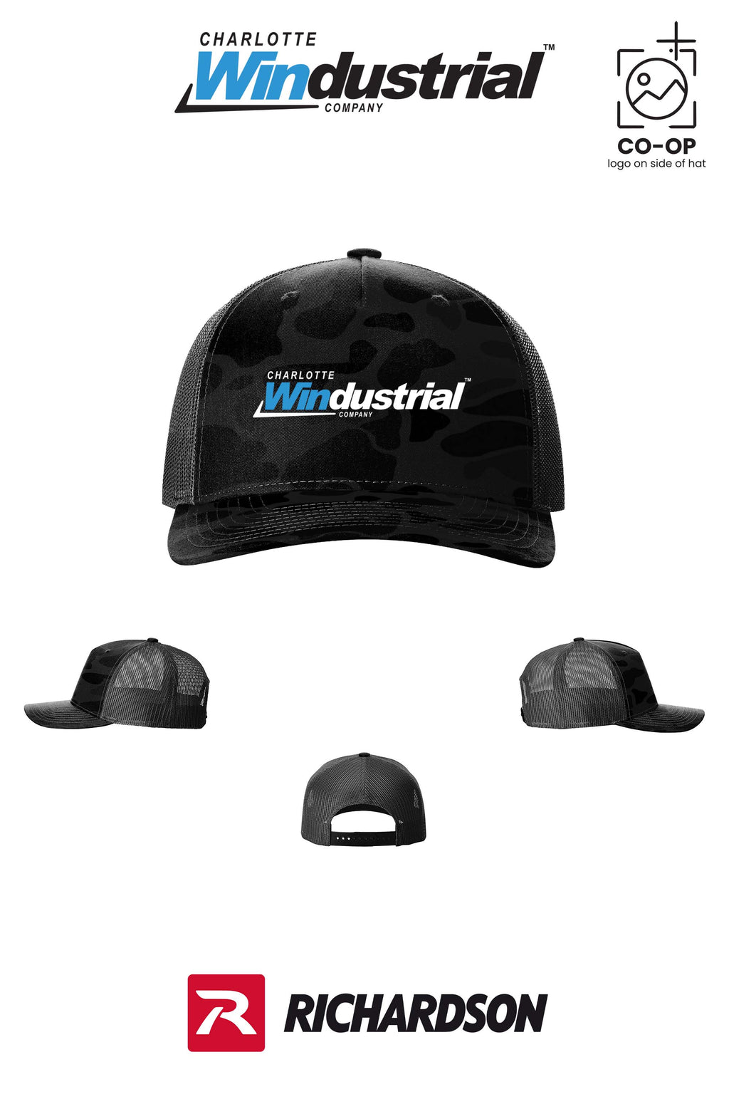 Richardson 112PFP Printed Five-Panel Trucker - Charlotte Windustrial