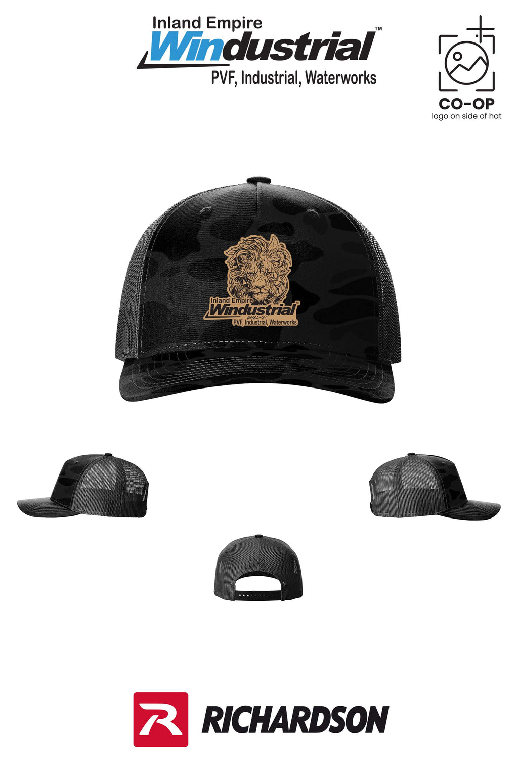Richardson 112PFP Printed Five-Panel Trucker - Inland Empire Windustrial