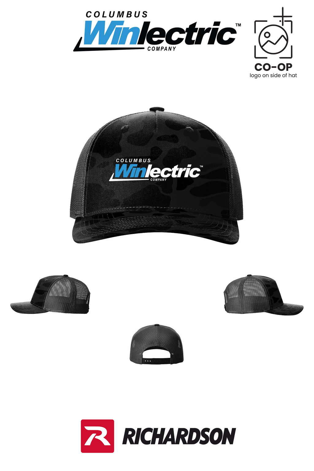 Richardson 112PFP Printed Five-Panel Trucker - Columbus Winlectric