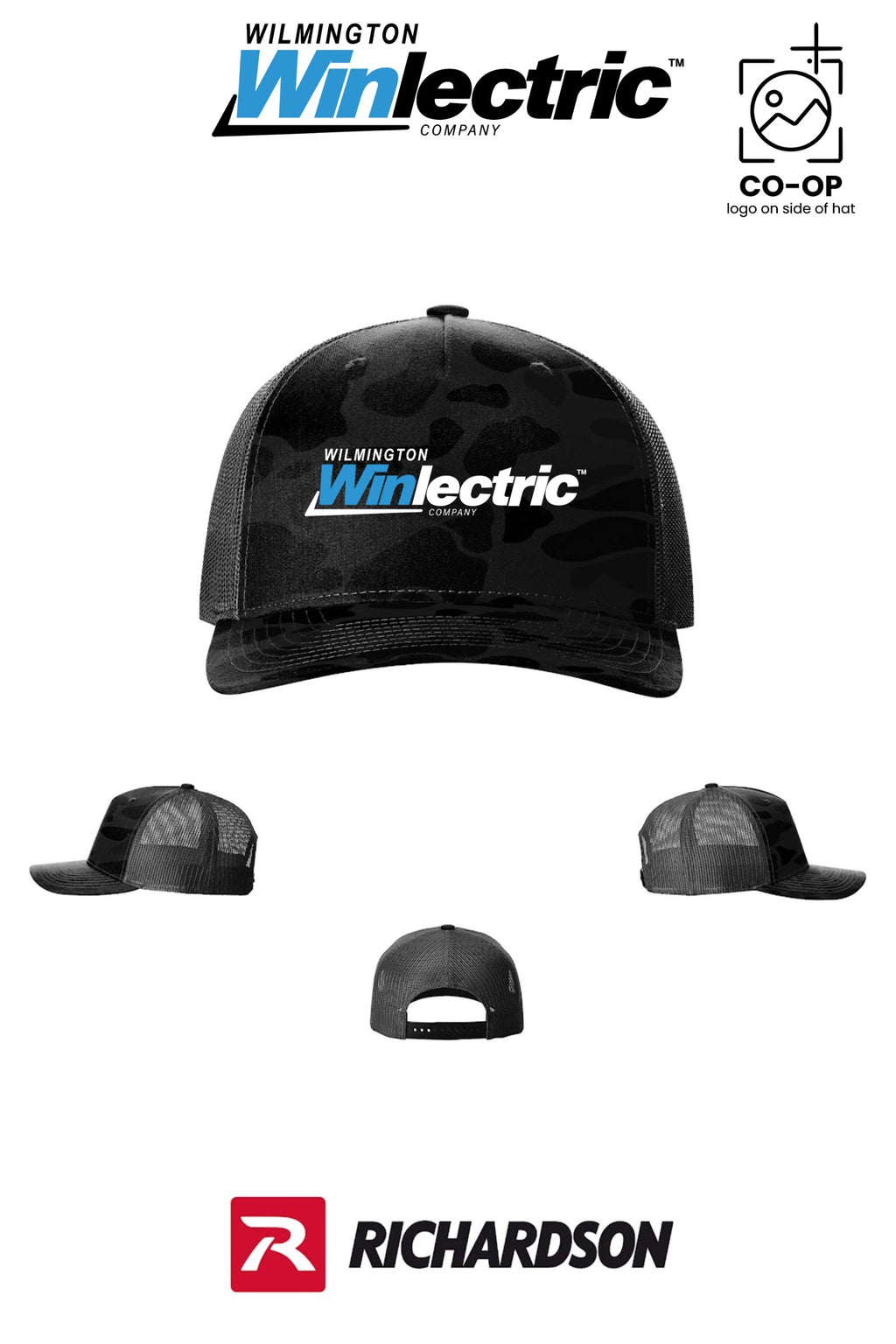 Richardson 112PFP Printed Five-Panel Trucker - Wilmington Winlectric