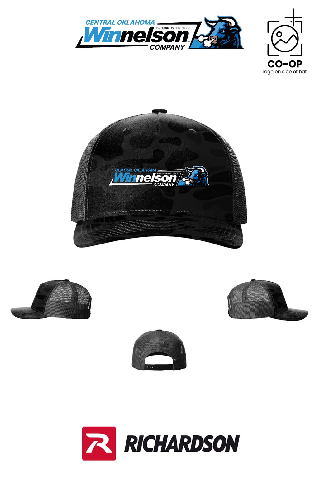 Richardson 112PFP Printed Five-Panel Trucker - Winnelson Central Oklahoma