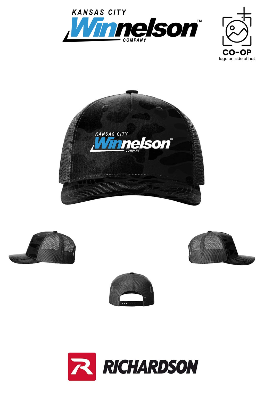 Richardson 112PFP Printed Five-Panel Trucker - Kansas City Winnelson