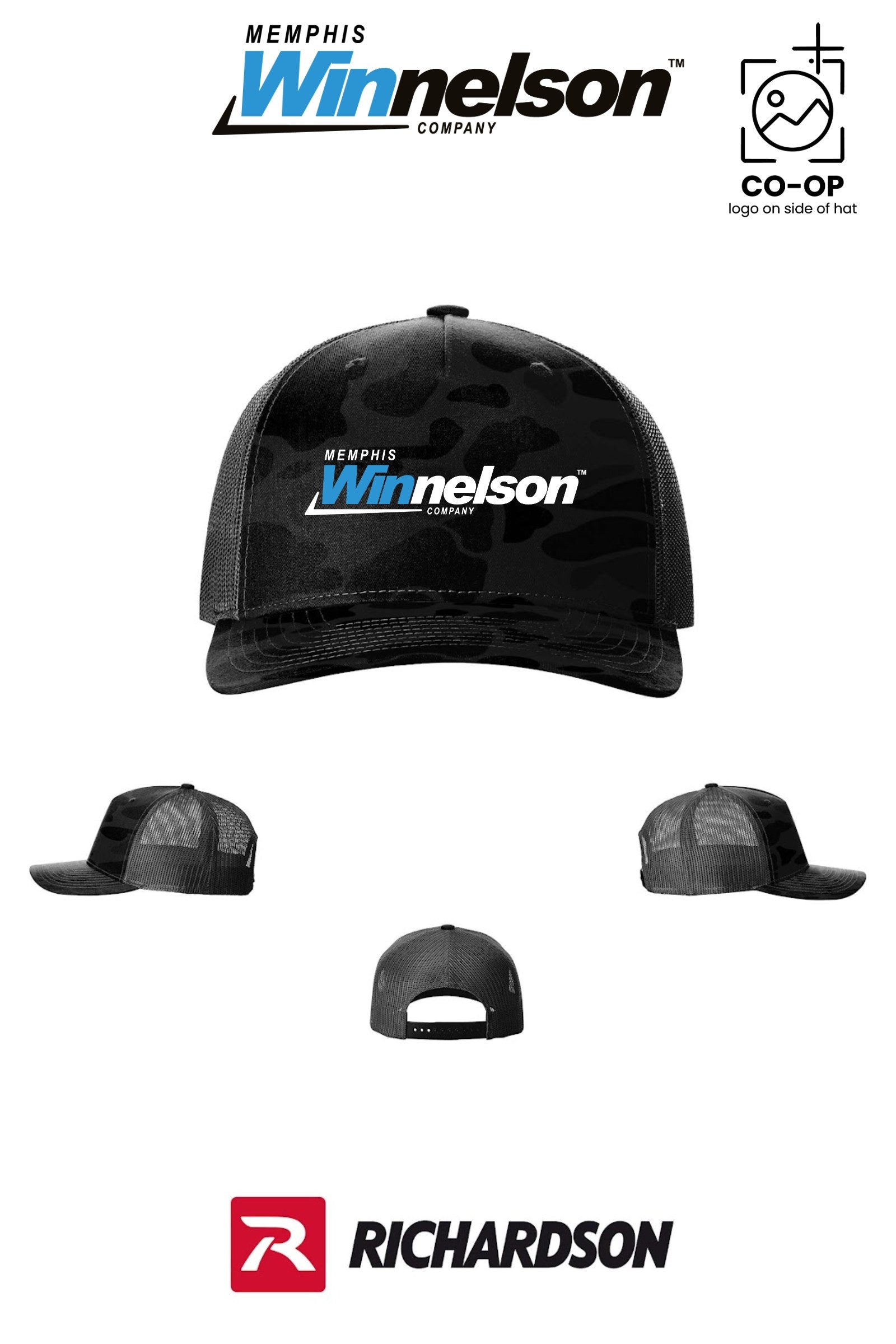 Richardson 112PFP Printed Five-Panel Trucker - Memphis Winnelson
