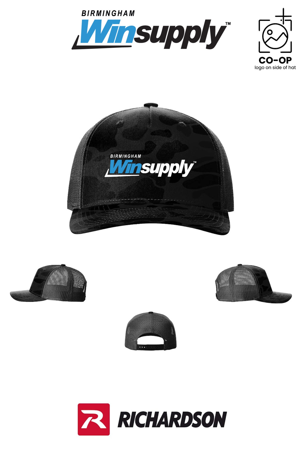Richardson 112PFP Printed Five-Panel Trucker - Birmingham Winsupply