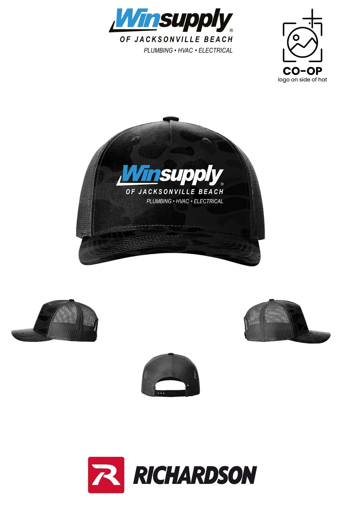Richardson 112PFP Printed Five-Panel Trucker - Winsupply Jacksonville Beach