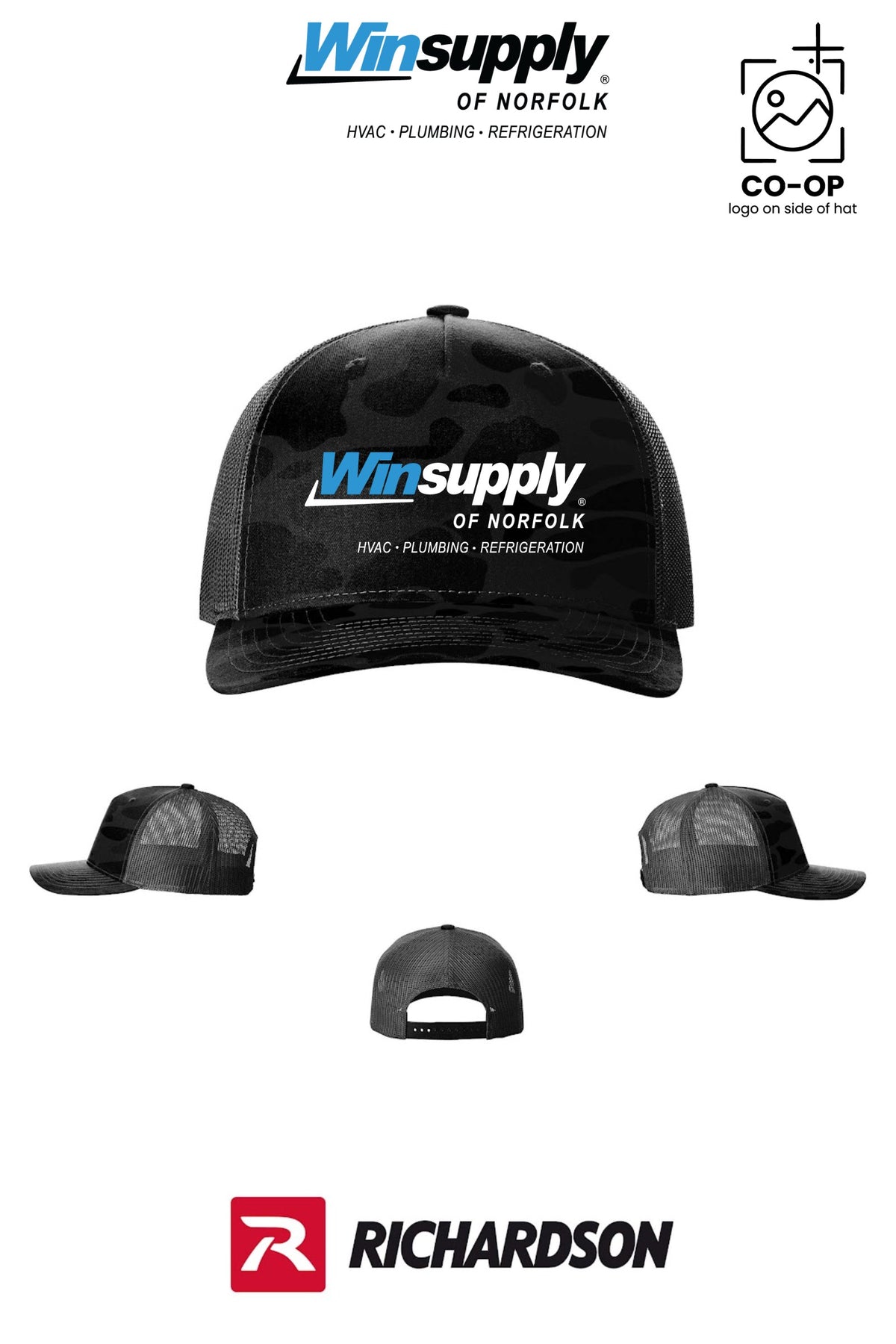 Richardson 112PFP Printed Five-Panel Trucker - Winsupply of Norfolk