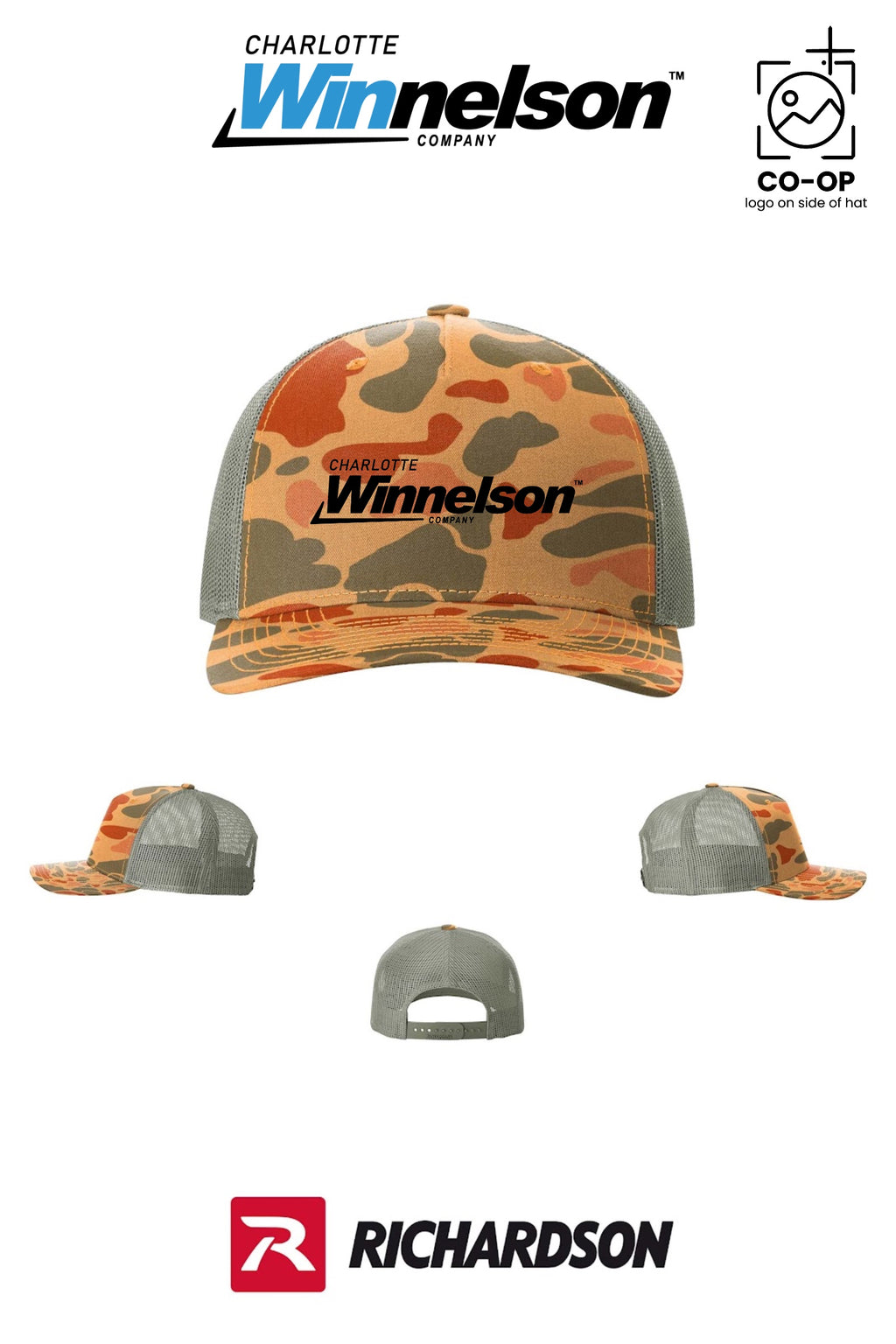 Richardson 112PFP Printed Five-Panel Trucker - Charlotte Winnelson