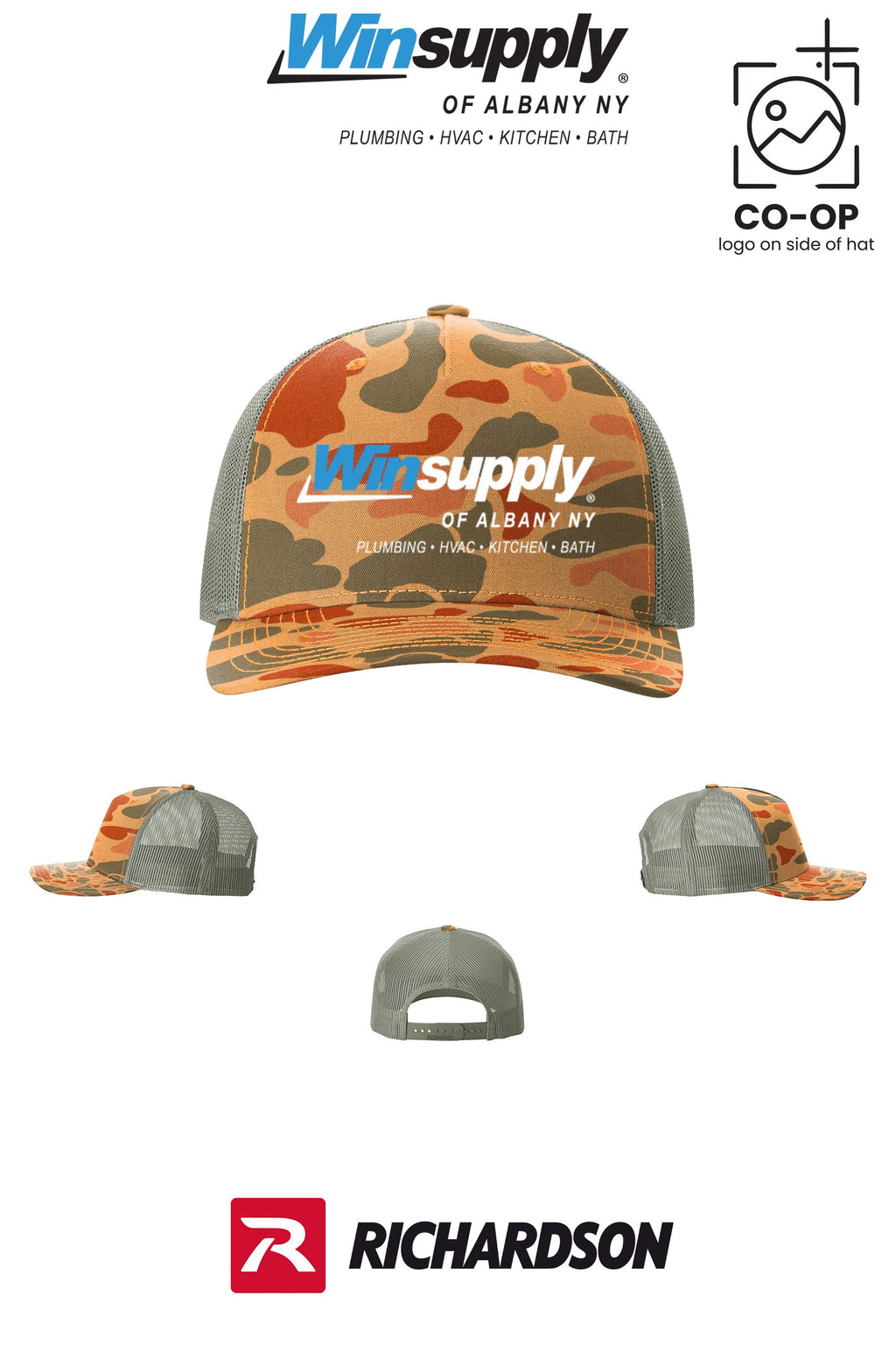 Richardson 112PFP Printed Five-Panel Trucker - Winsupply of Albany NY