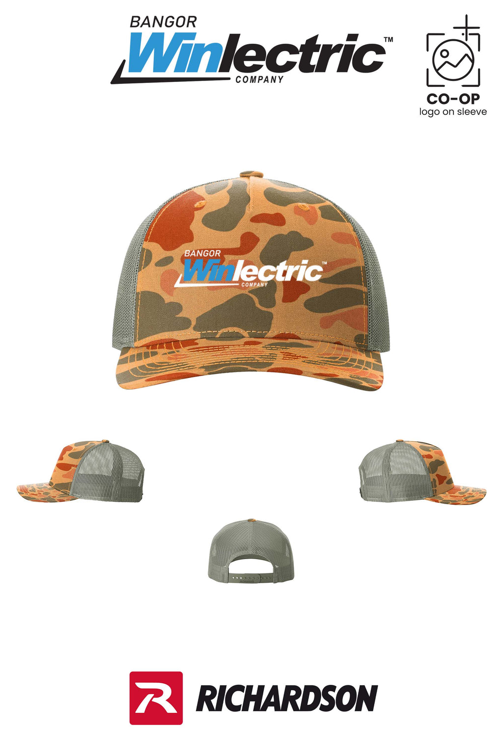 Richardson 112PFP Printed Five-Panel Trucker - Winlectric Bangor