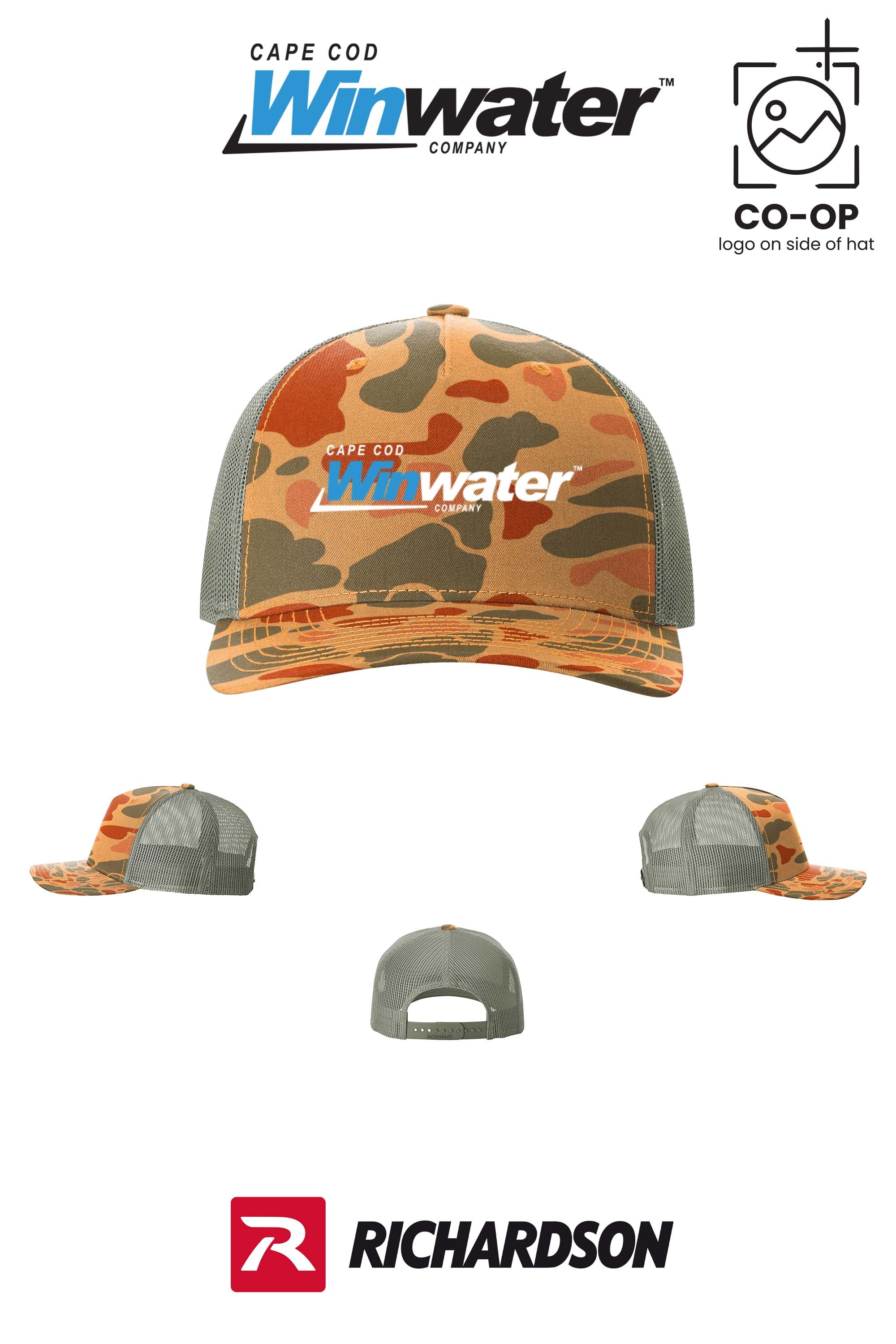 Richardson 112PFP Printed Five-Panel Trucker - Winwater Cape Cod