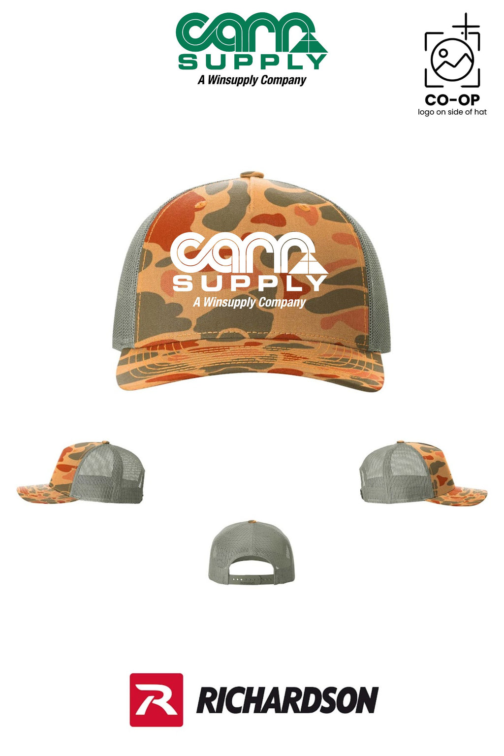 Richardson 112PFP Printed Five-Panel Trucker - Carr Supply - Lancaster