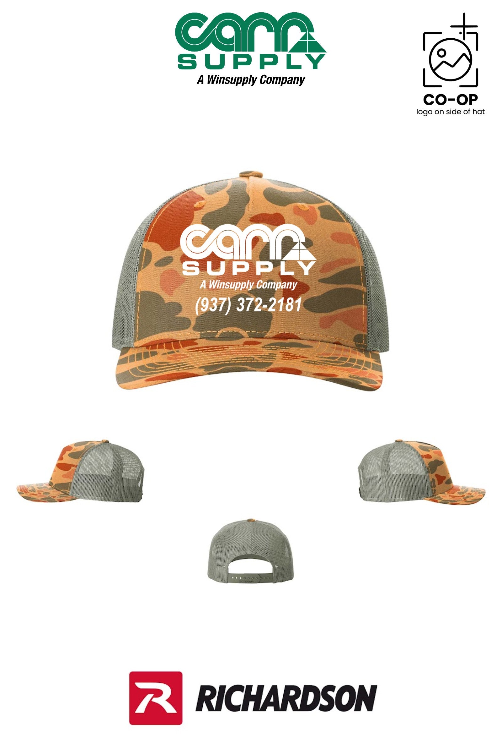 Richardson 112PFP Printed Five-Panel Trucker - Carr Supply - Xenia