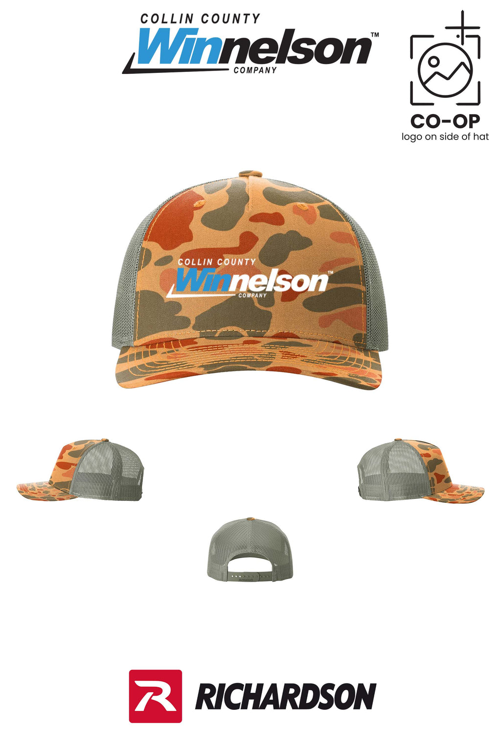 Richardson 112PFP Printed Five-Panel Trucker - Collin County Winnelson