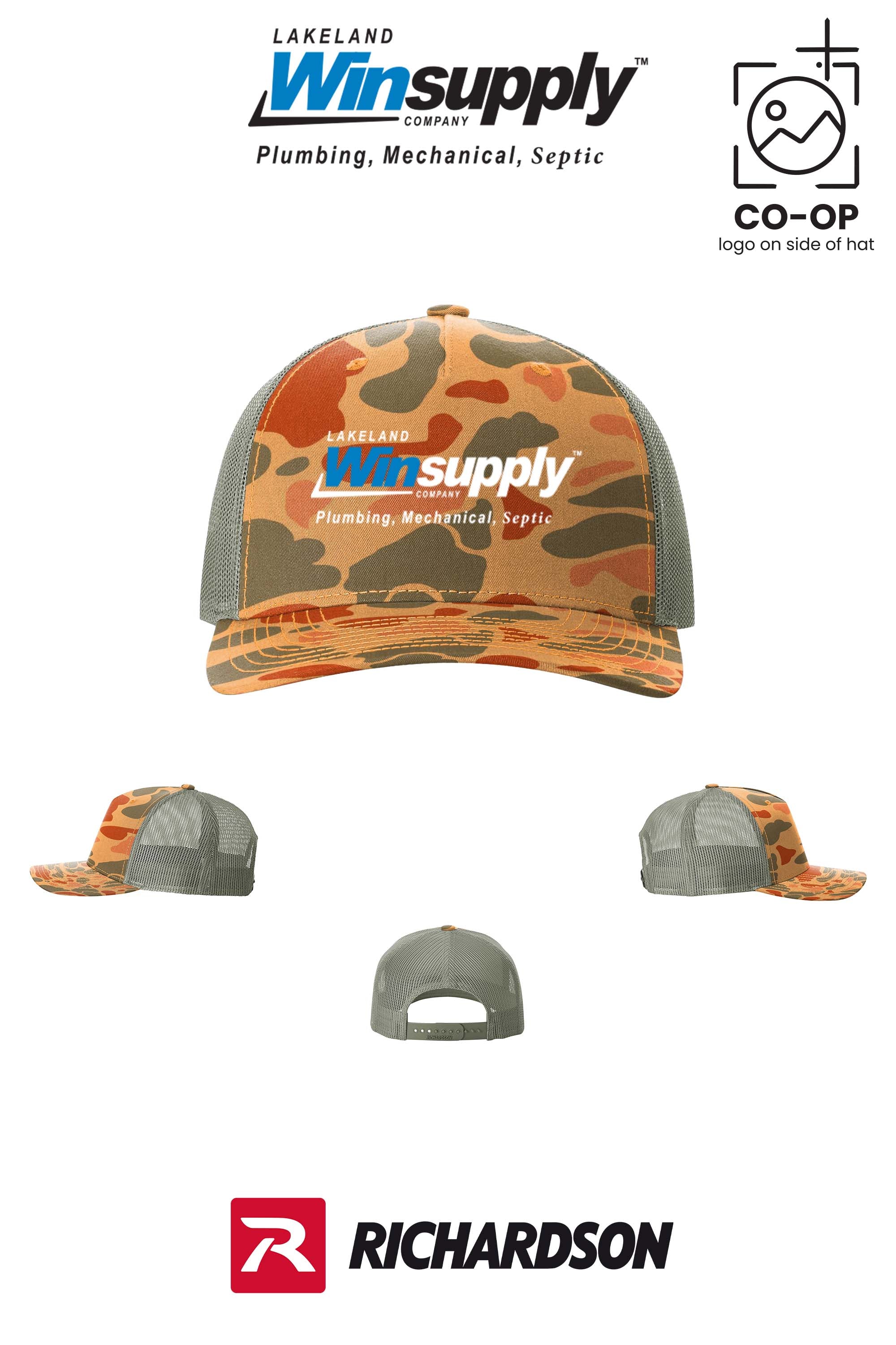 Richardson 112PFP Printed Five-Panel Trucker - Lakeland Winsupply