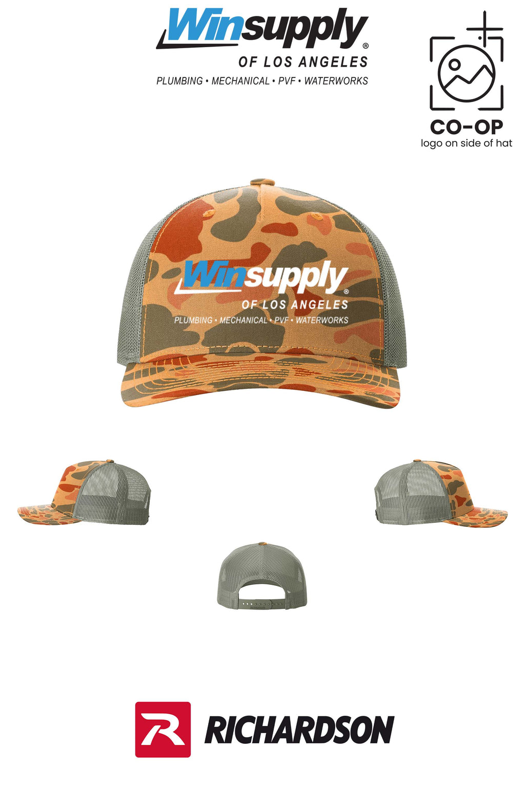 Richardson 112PFP Printed Five-Panel Trucker - Winsupply of Los Angeles