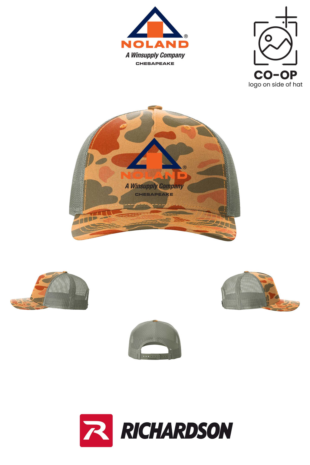 Richardson 112PFP Printed Five-Panel Trucker - Noland Company Chesapeake
