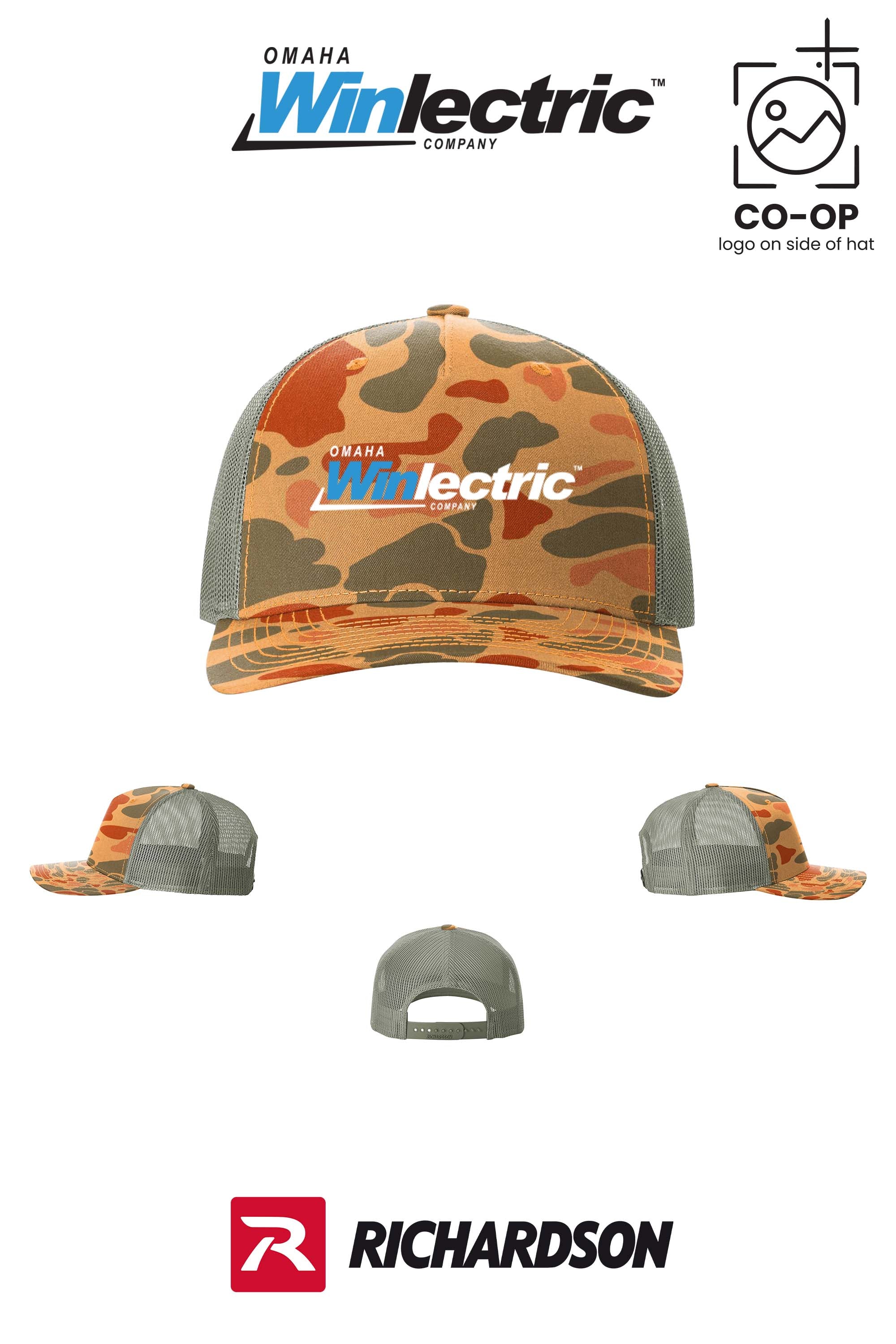 Richardson 112PFP Printed Five-Panel Trucker - Omaha Winlectric