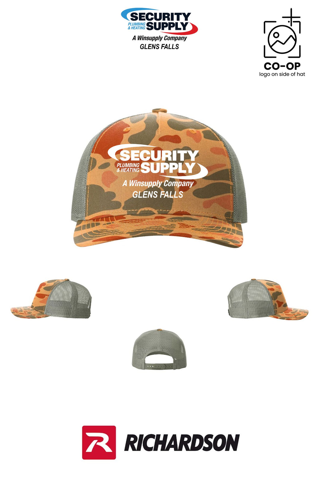 Richardson 112PFP Printed Five-Panel Trucker - SPHS Glens Falls