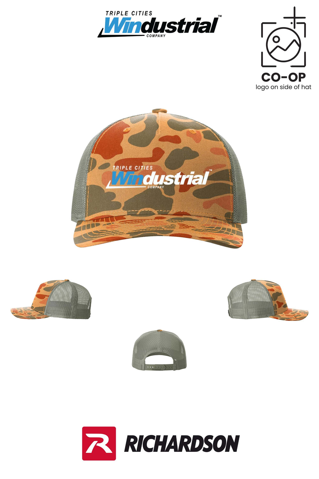 Richardson 112PFP Printed Five-Panel Trucker - Windustrial Triple Cities