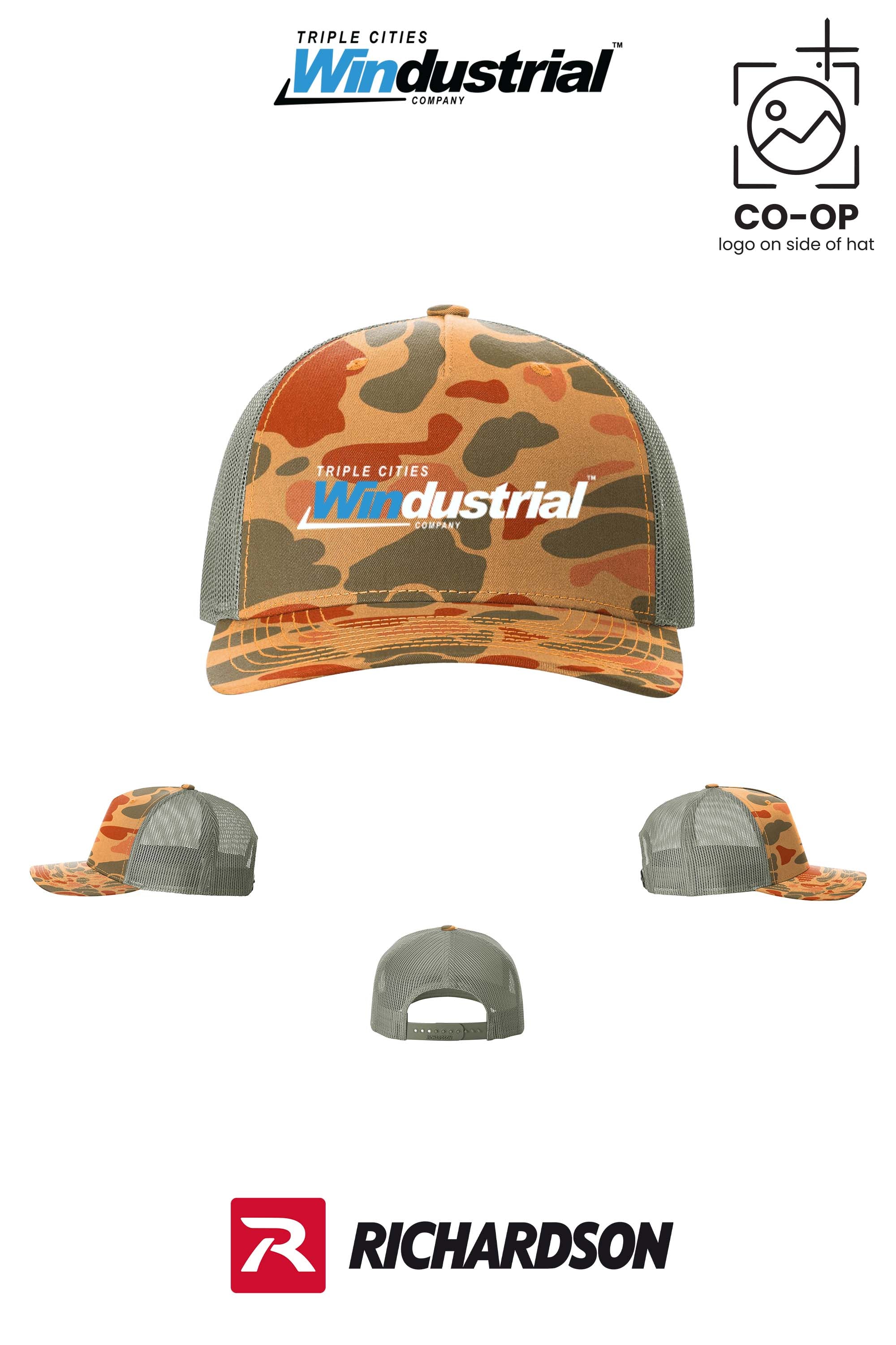 Richardson 112PFP Printed Five-Panel Trucker - Windustrial Triple Cities