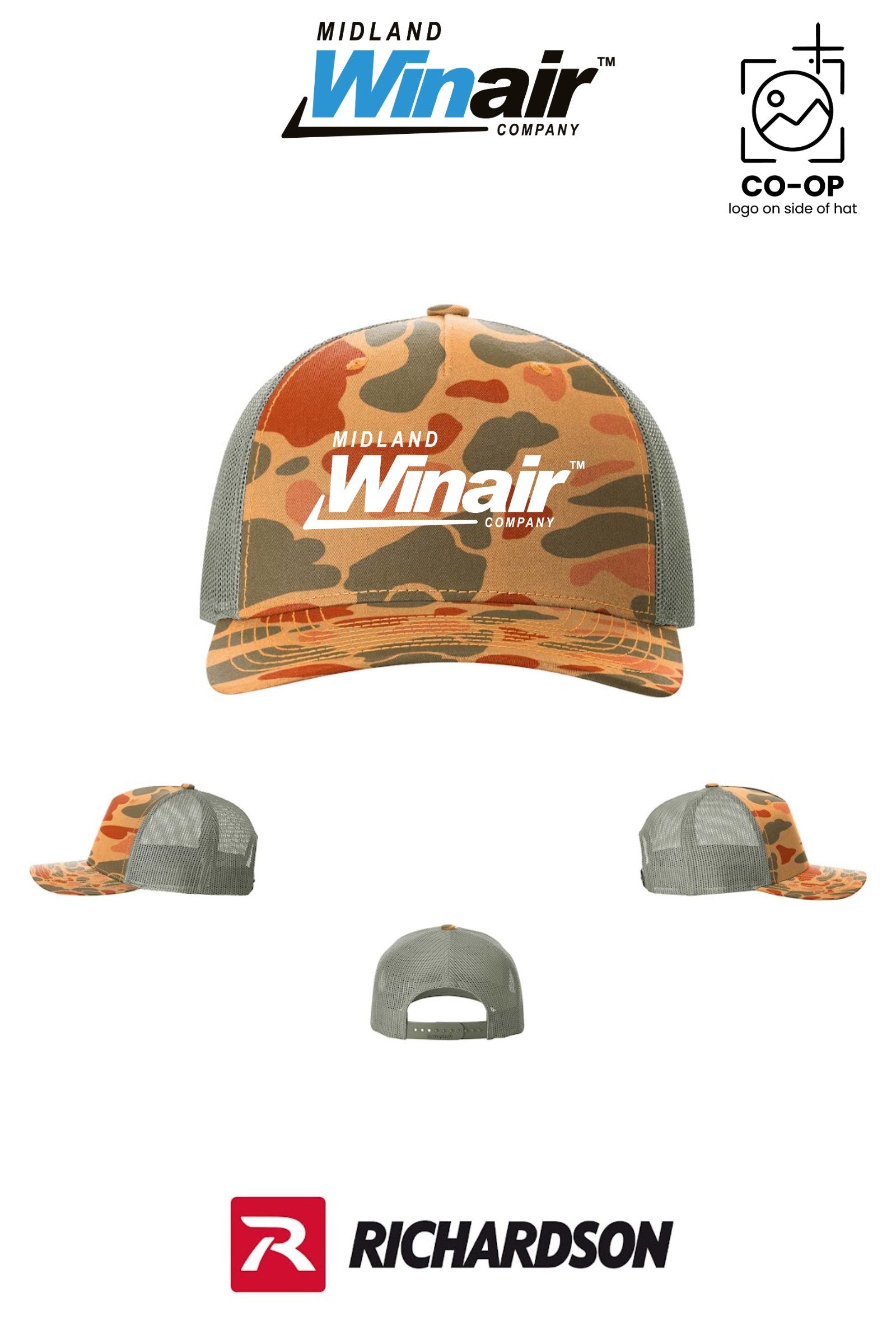 Richardson 112PFP Printed Five-Panel Trucker - Midland Winair
