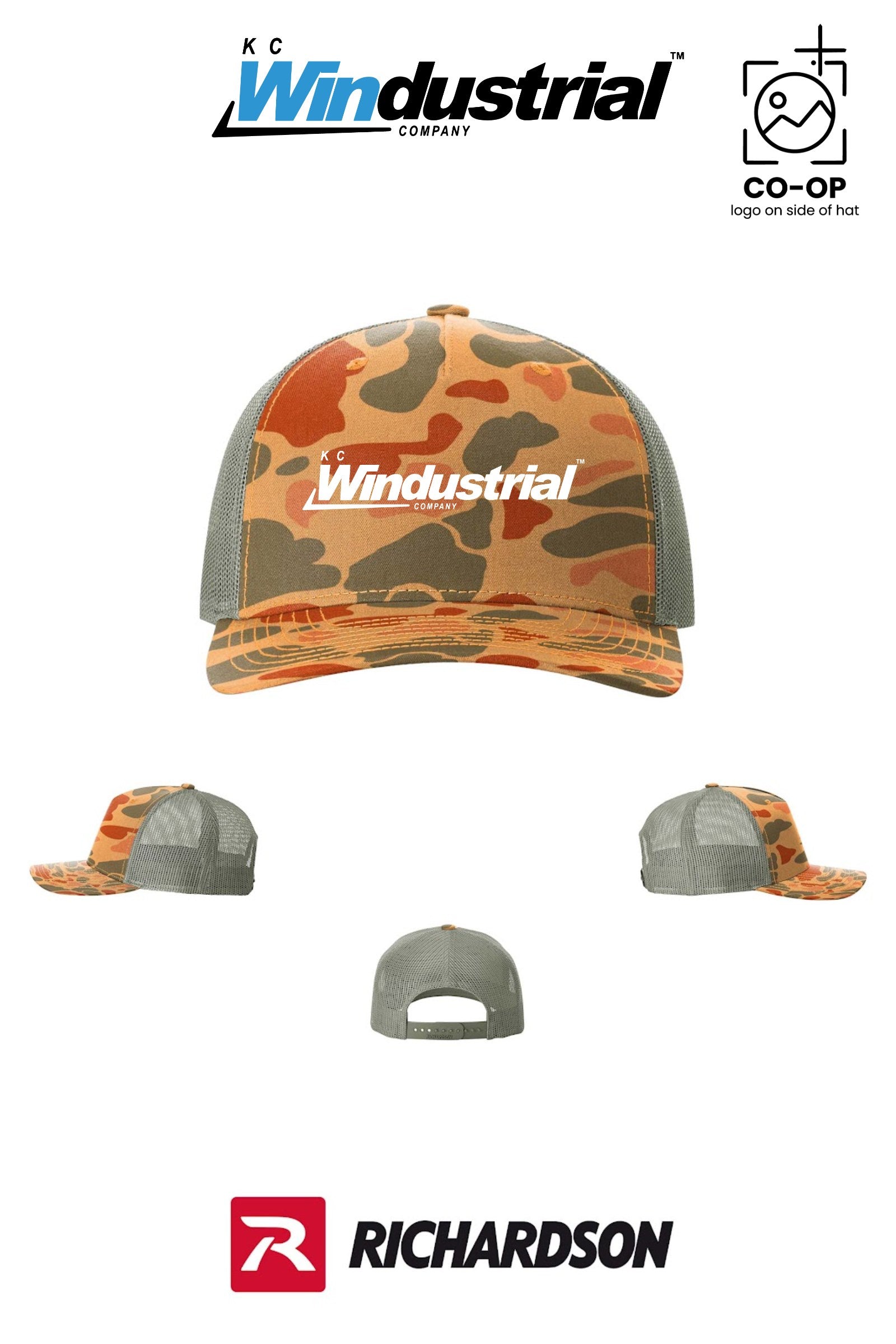 Richardson 112PFP Printed Five-Panel Trucker - KC Windustrial