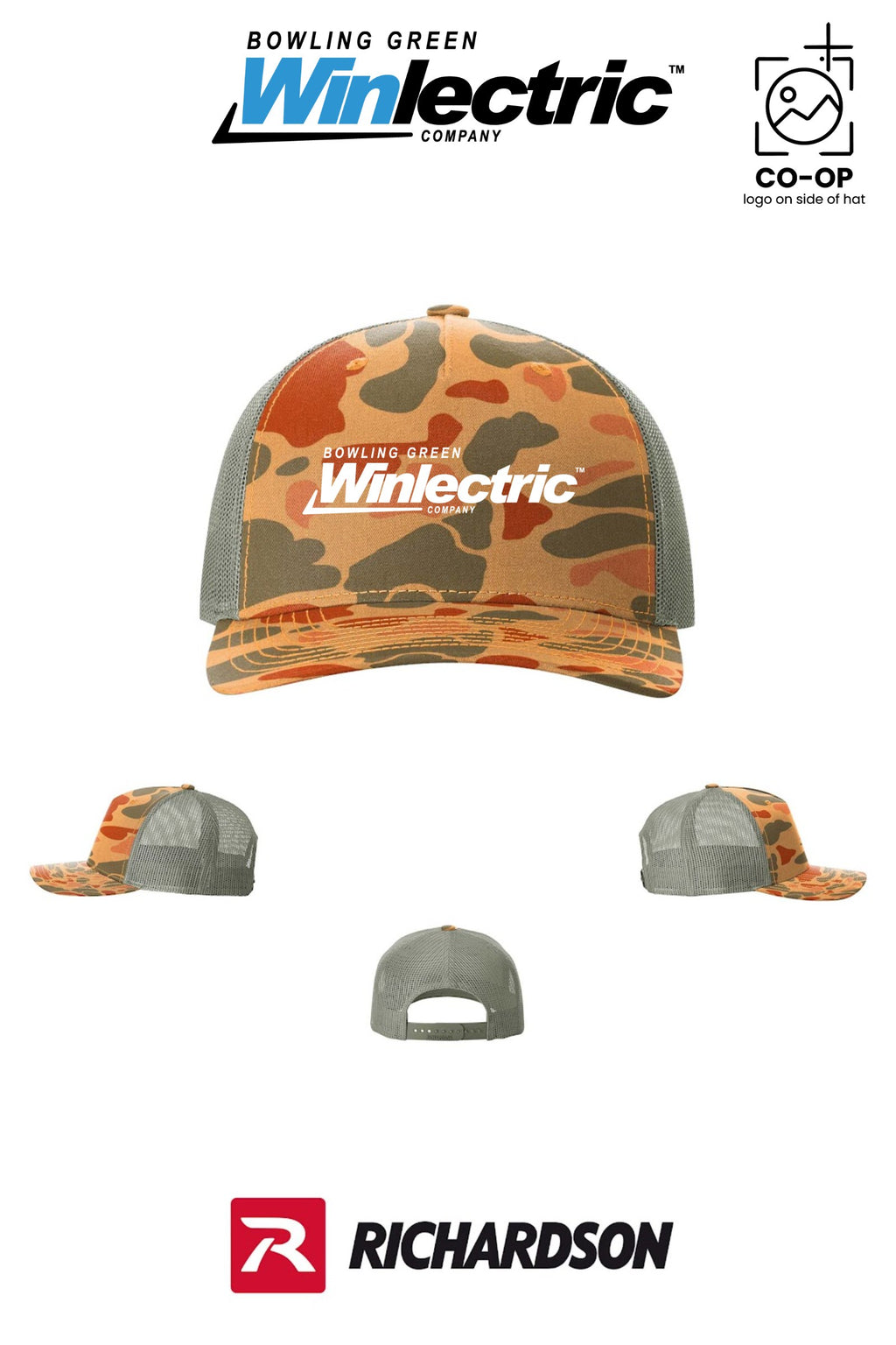 Richardson 112PFP Printed Five-Panel Trucker - Bowling Green Winlectric