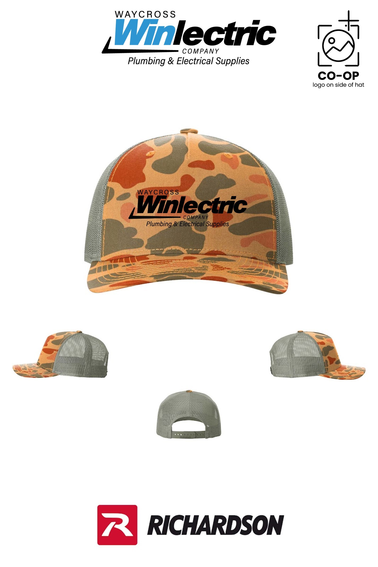 Richardson 112PFP Printed Five-Panel Trucker - Waycross Winlectric