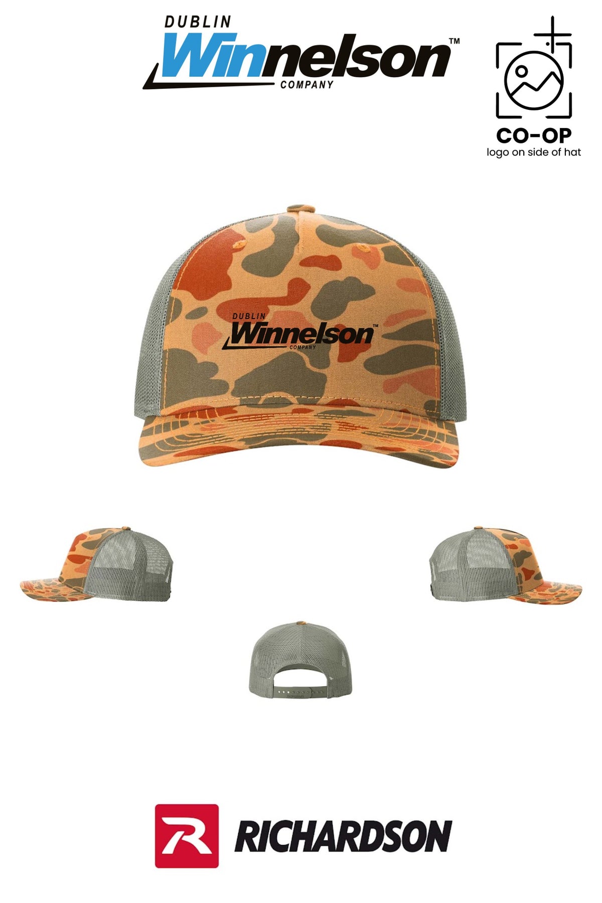 Richardson 112PFP Printed Five-Panel Trucker - Dublin Winnelson
