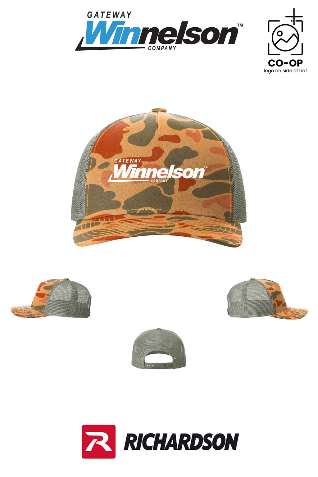 Richardson 112PFP Printed Five-Panel Trucker - Gateway Winnelson