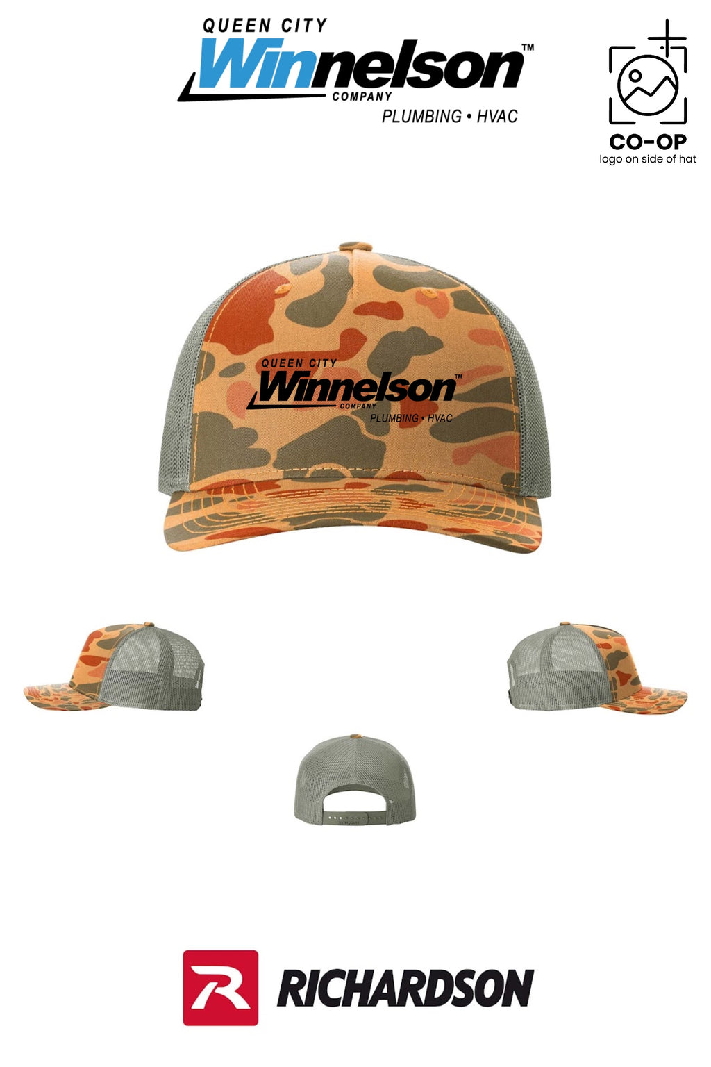 Richardson 112PFP Printed Five-Panel Trucker - Queen City Winnelson