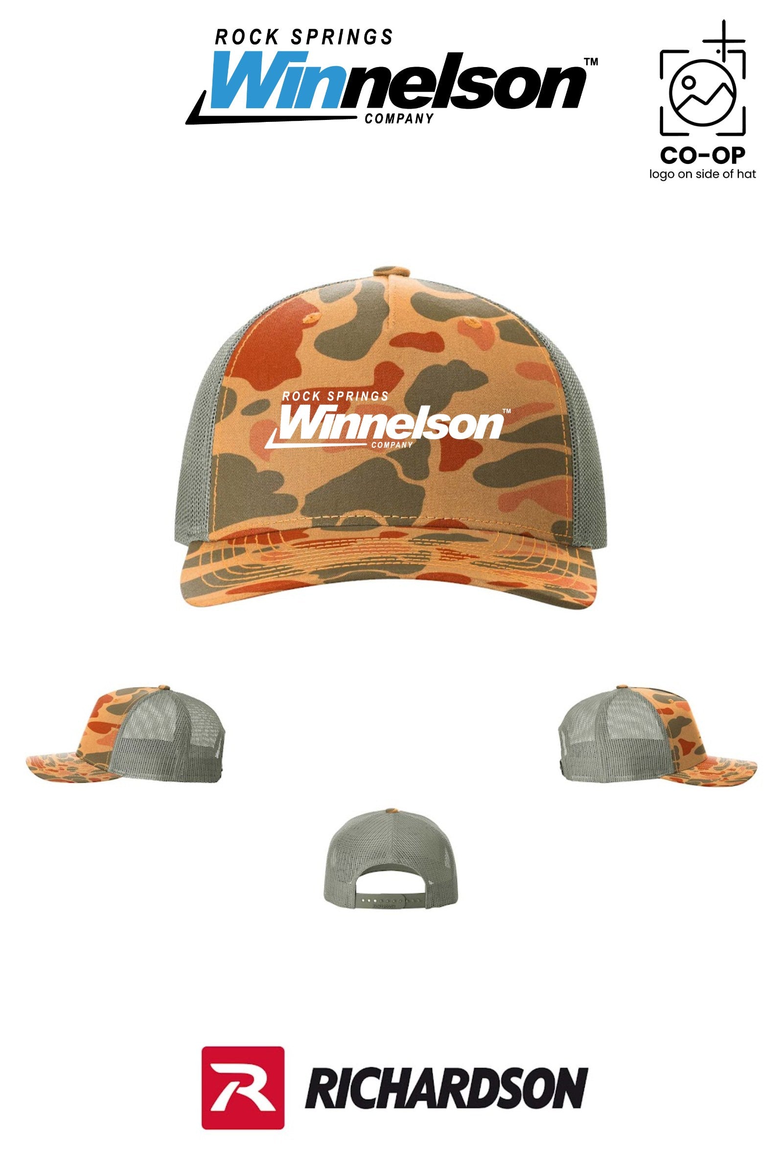 Richardson 112PFP Printed Five-Panel Trucker - Rock Springs Winnelson