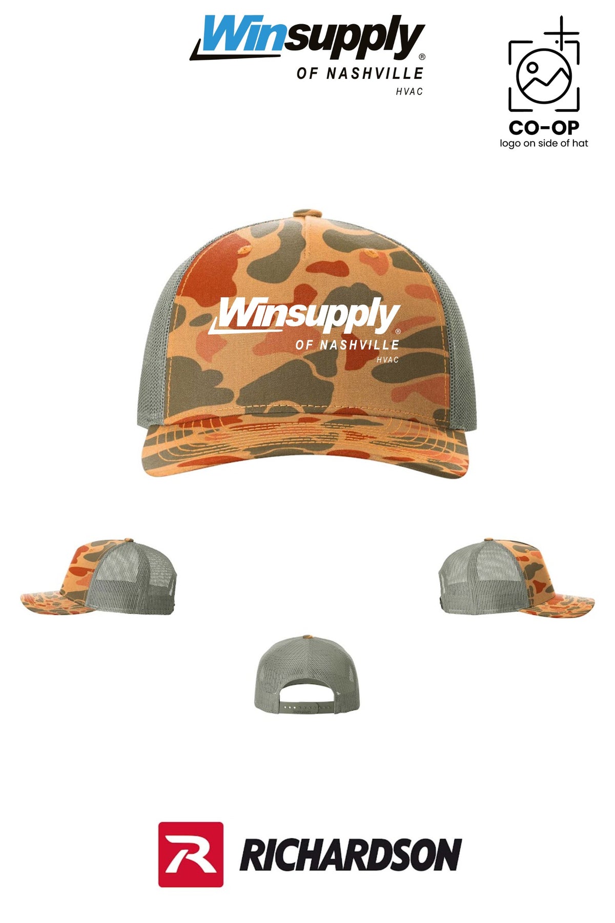 Richardson 112PFP Printed Five-Panel Trucker - Winsupply of Nashville HVAC