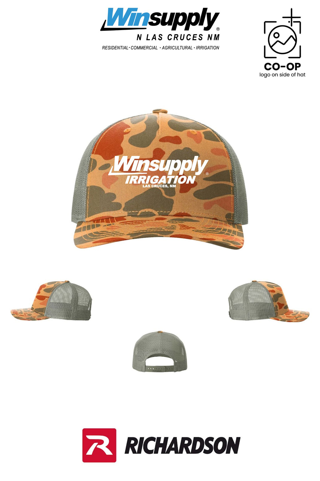 Richardson 112PFP Printed Five-Panel Trucker - Winsupply N Las Cruces NM