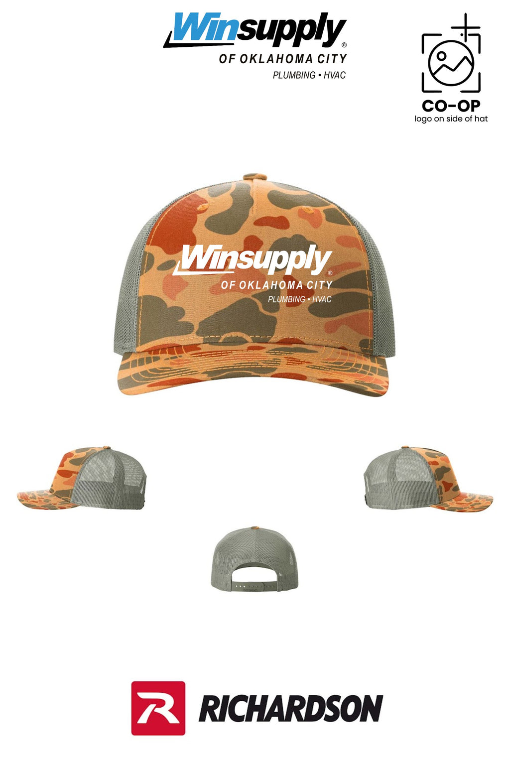Richardson 112PFP Printed Five-Panel Trucker - Winsupply of Oklahoma City